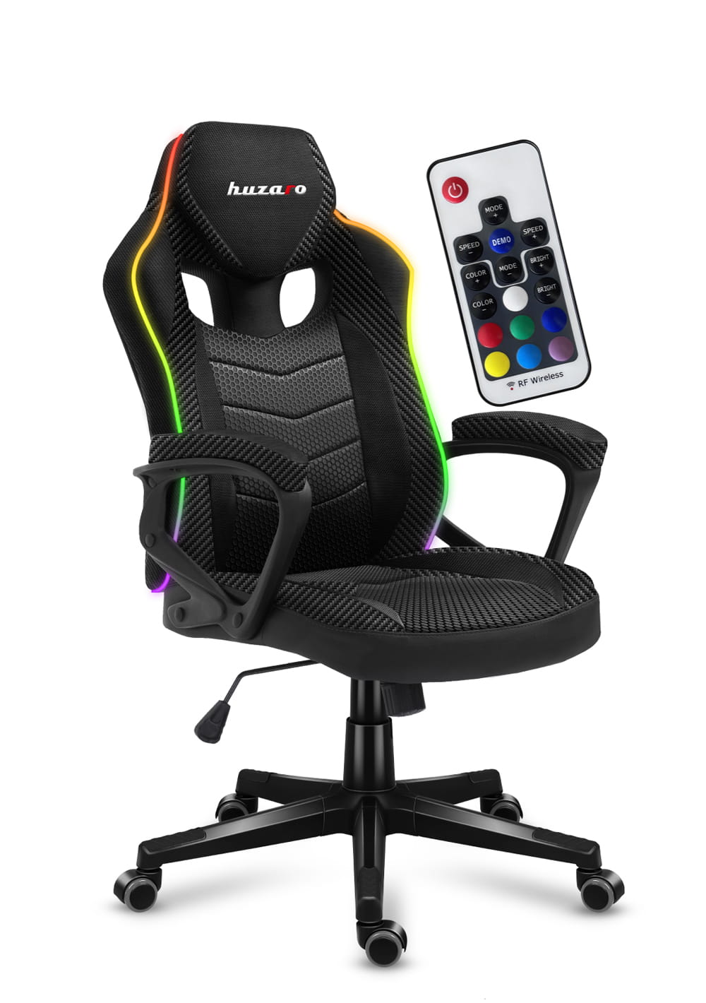 Herní židle Huzaro Force 2.5 RGB s karbonovou síťovinou 