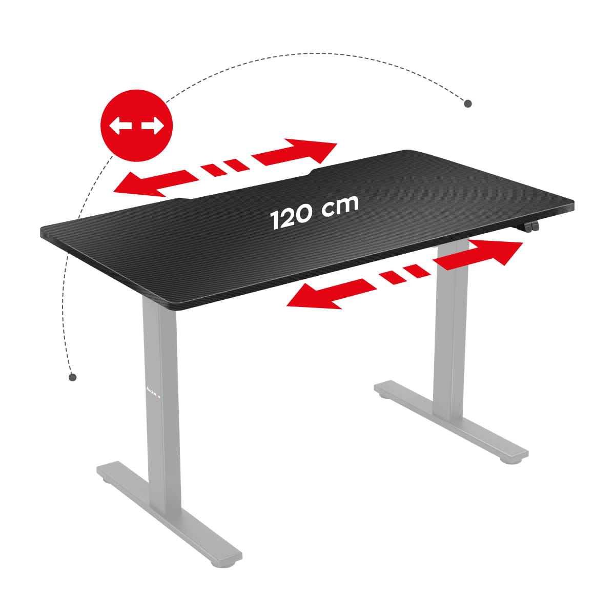 Elektrický stůl Huzaro Hero 8.0, černý 