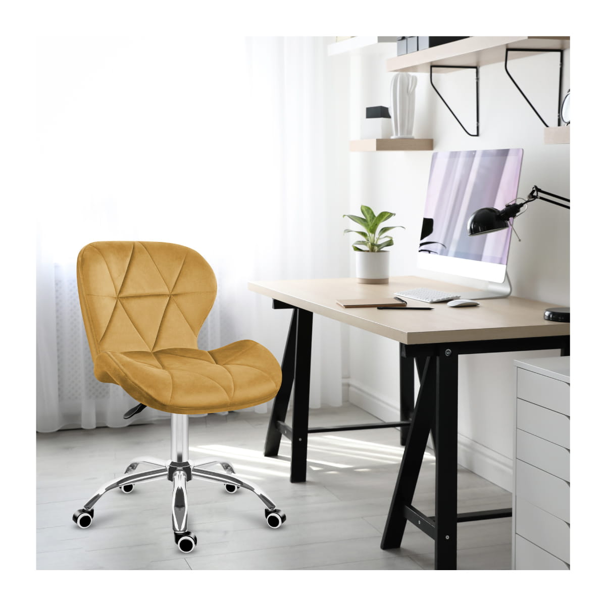 Kancelářská židle Mark Adler Future 3.0 v hořčicově žluté barvě 