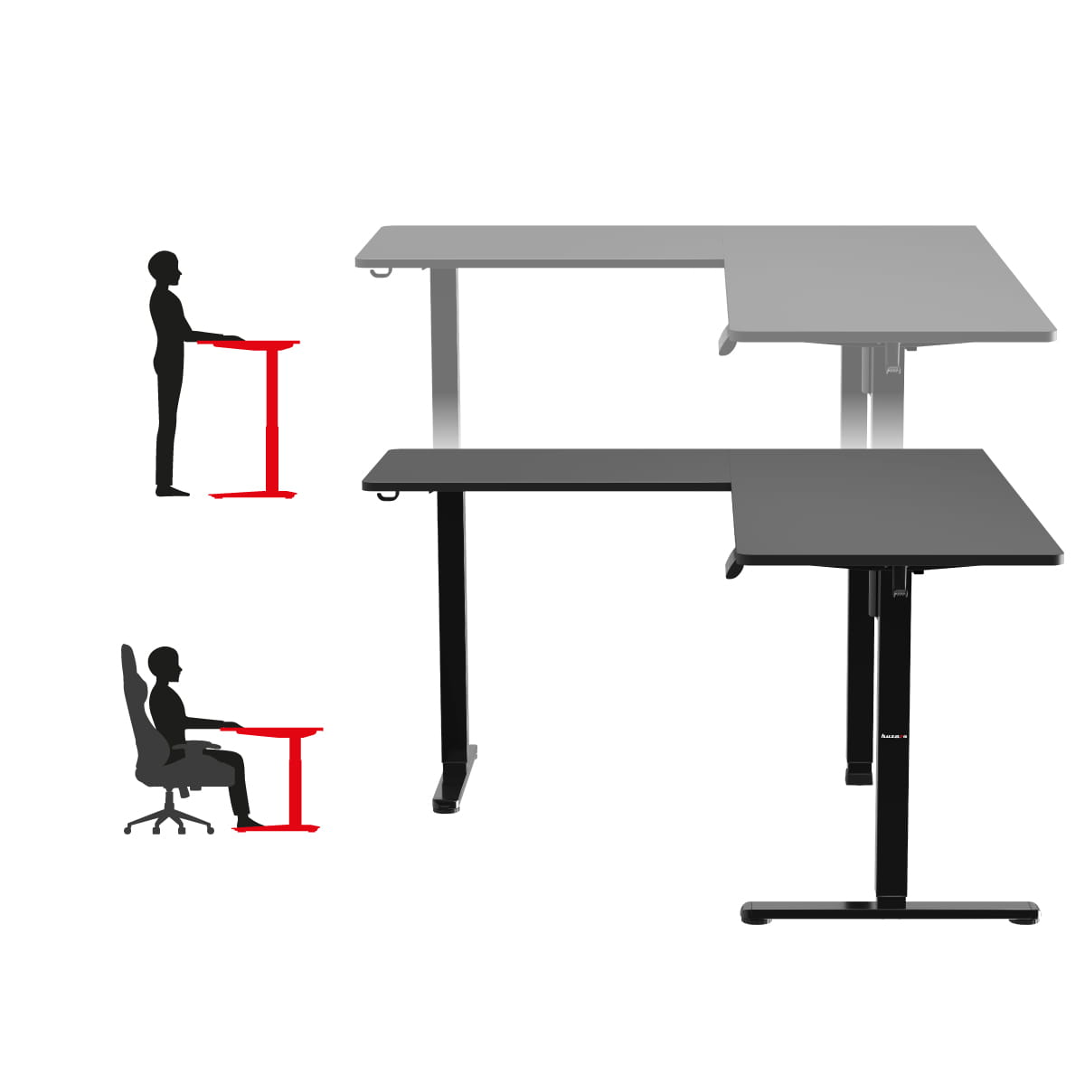 Huzaro Hero 9.5 Elektrický rohový stůl 160 cm 