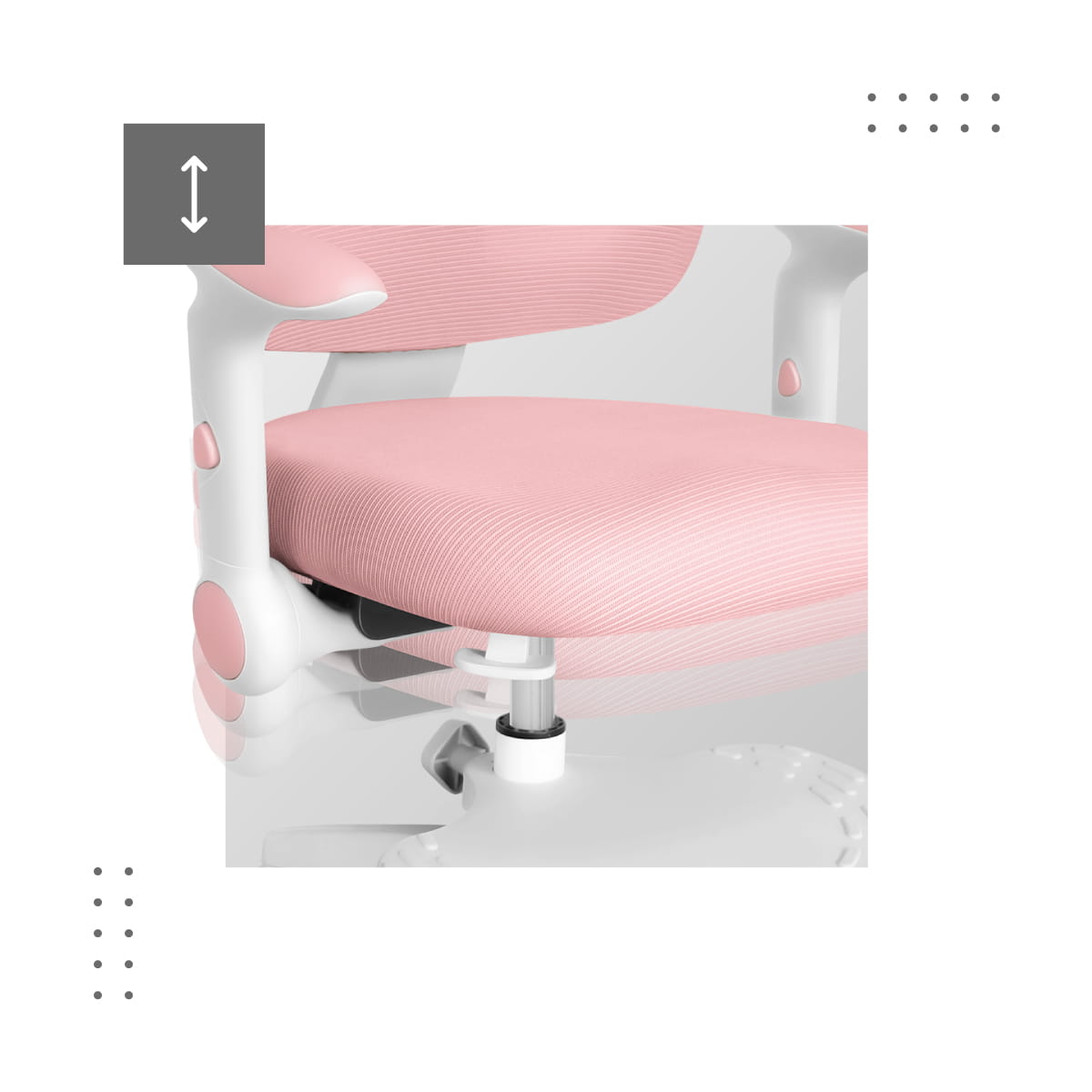 Otočná židle Mark Adler JUNIOR 5.0 růžová 