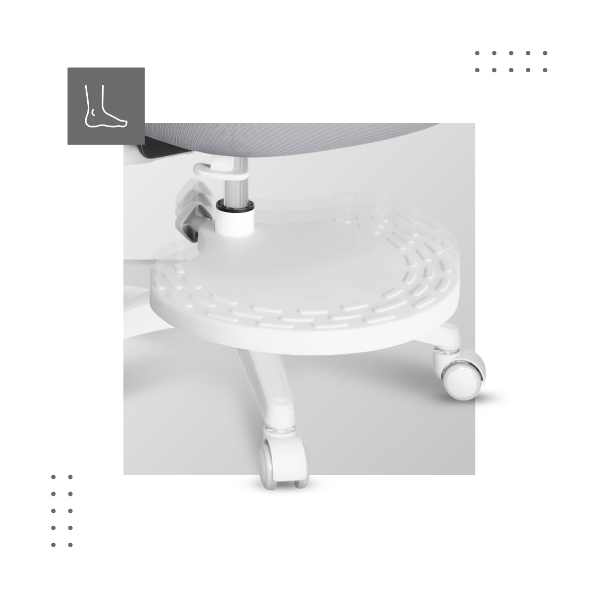 Otočná židle Mark Adler JUNIOR 5.0 šedá 