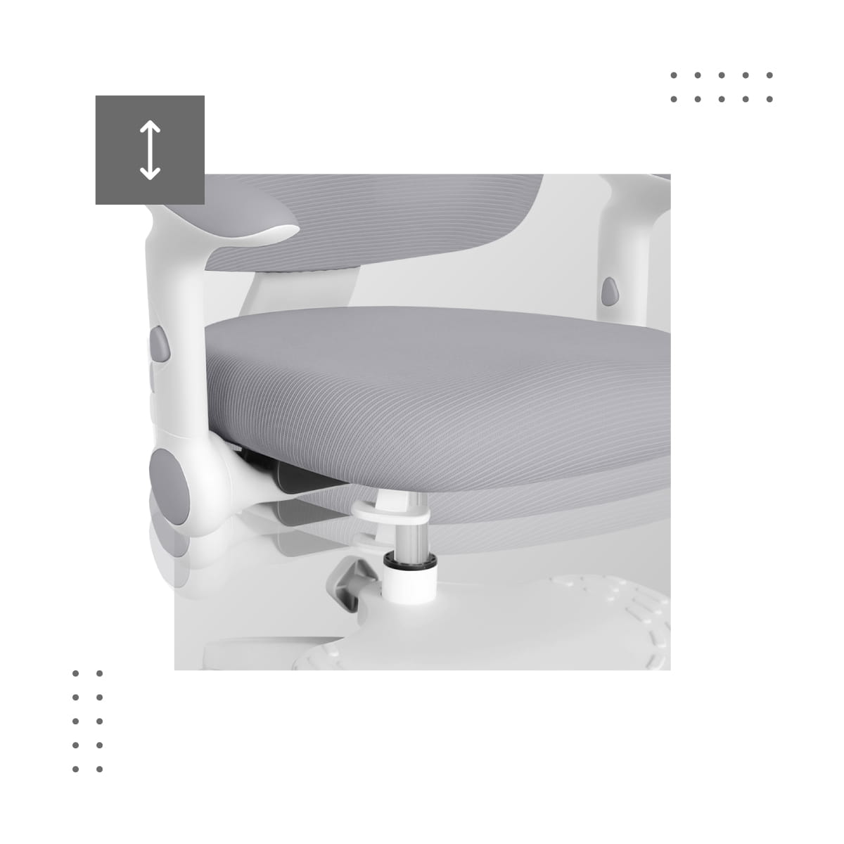 Otočná židle Mark Adler JUNIOR 5.0 šedá 