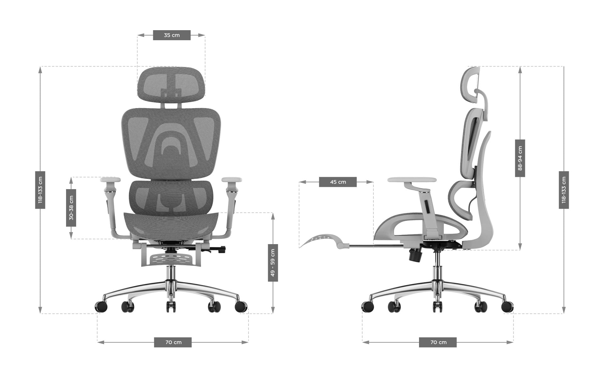 Ergonomická židle Mark Adler Expert 7.9 šedá 