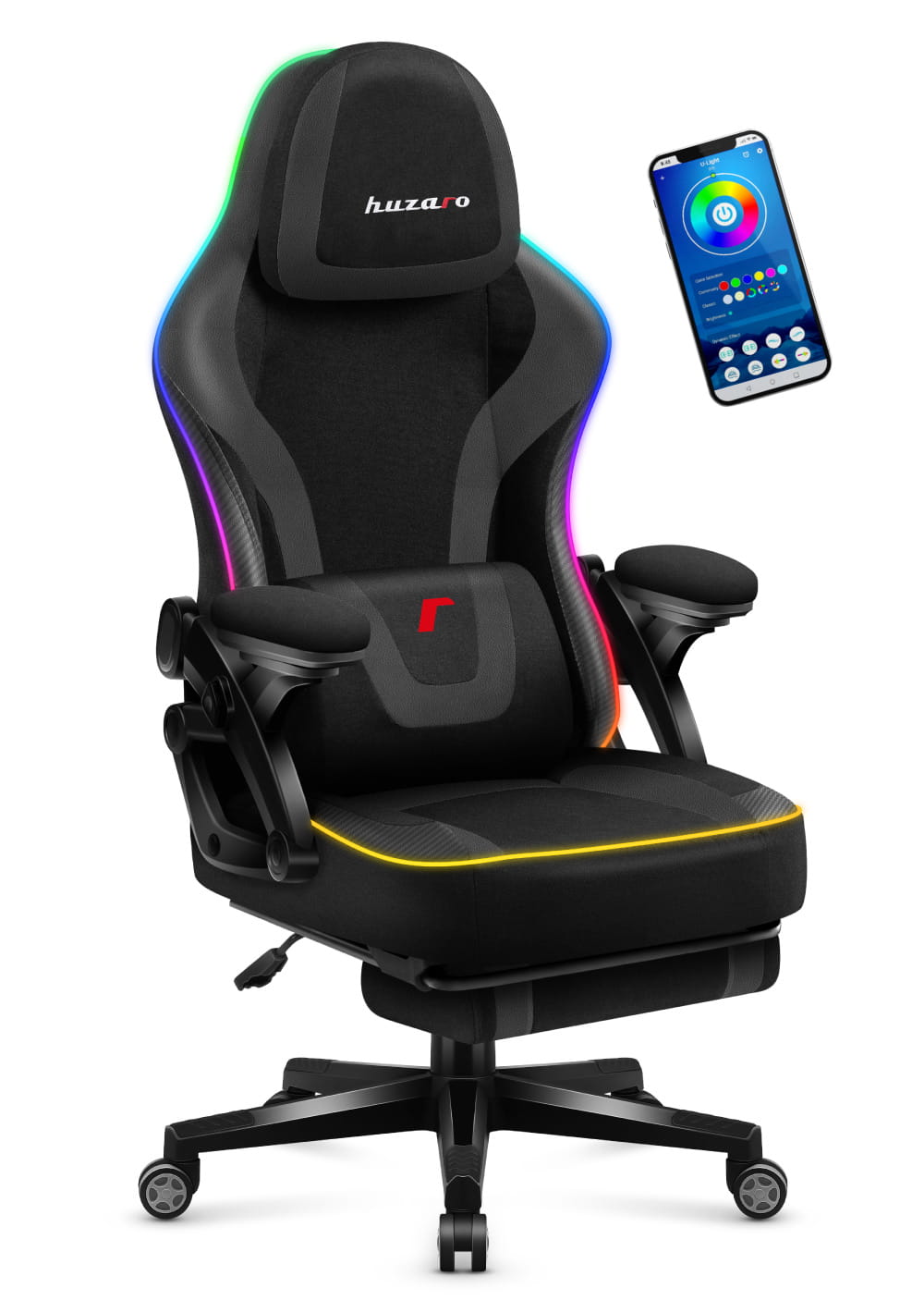 Herní židle Huzaro Force 4.6 Black RGB 