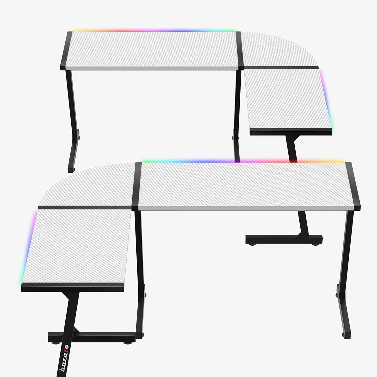 HUZARO HERO 6.0 Bílý RGB chytrý herní stůl 147 cm 
