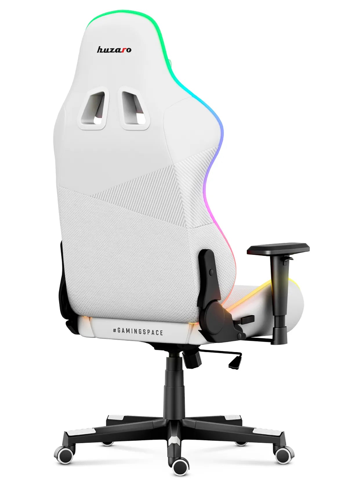 Herní židle HUZARO FORCE 6.2 s bílým RGB LED podsvícením 
