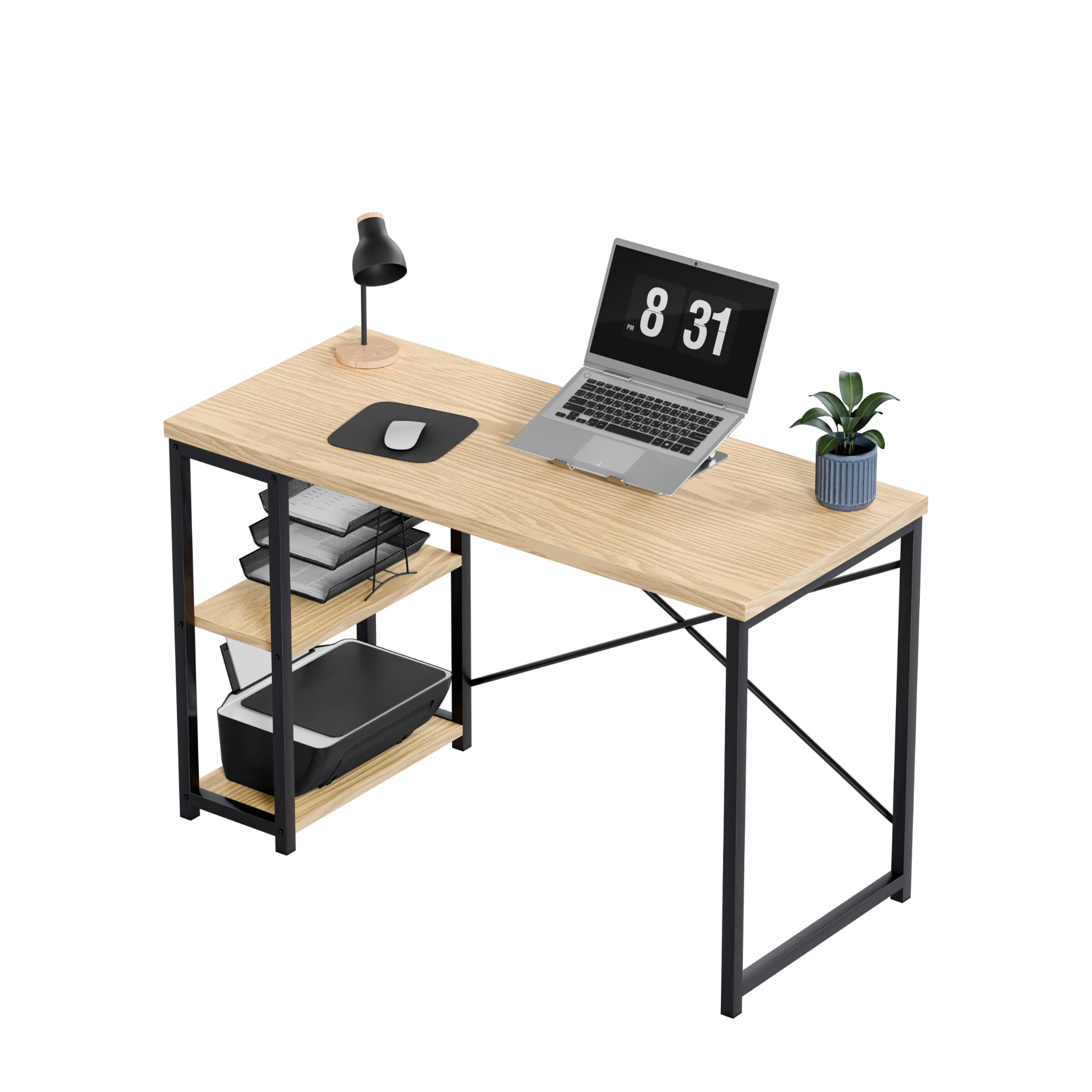 Psací stůl Mark Adler Leader 2.0 Craft 120 cm s policemi 