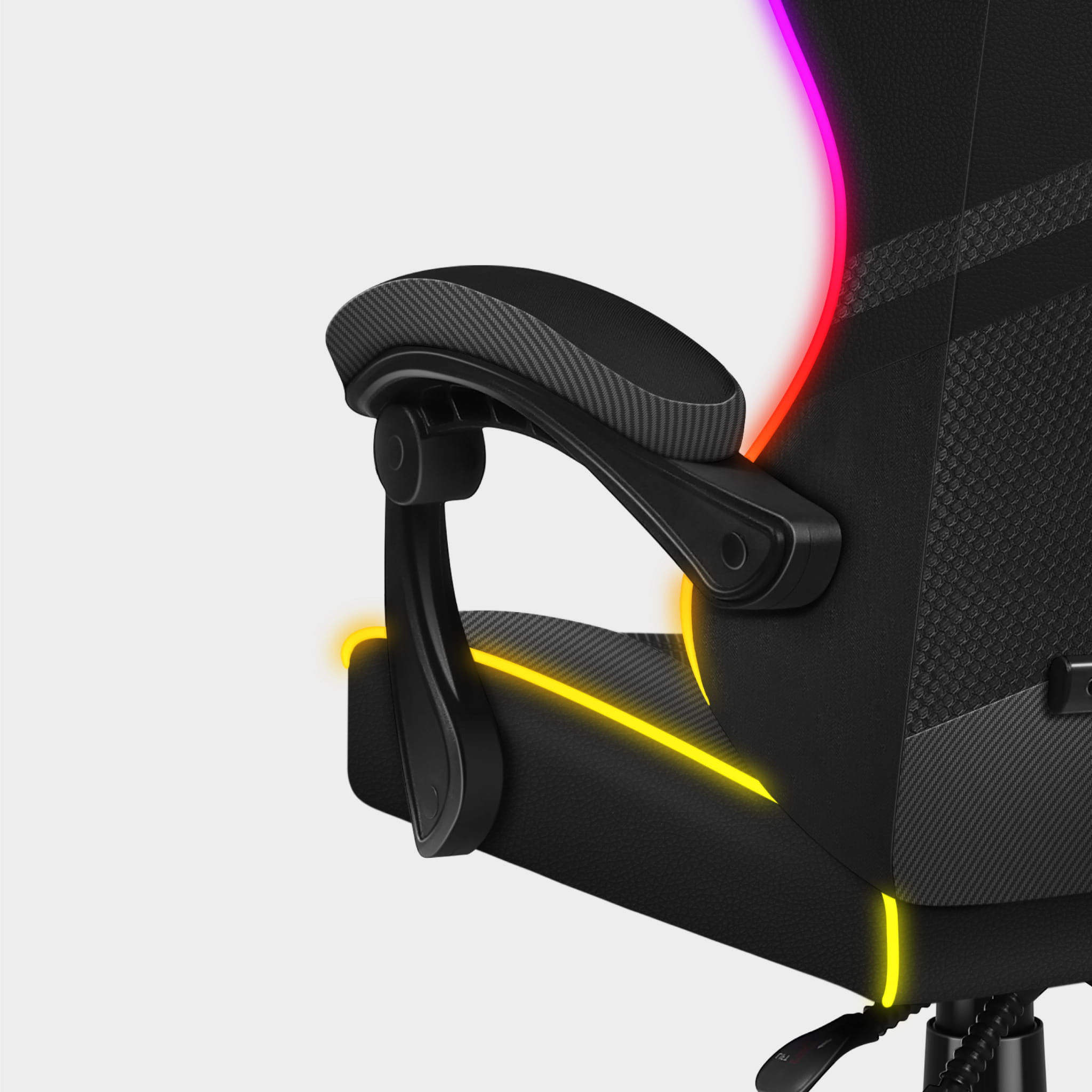 Herní židle Huzaro FORCE 4.4 RGB s černým síťovaným podsvícením 