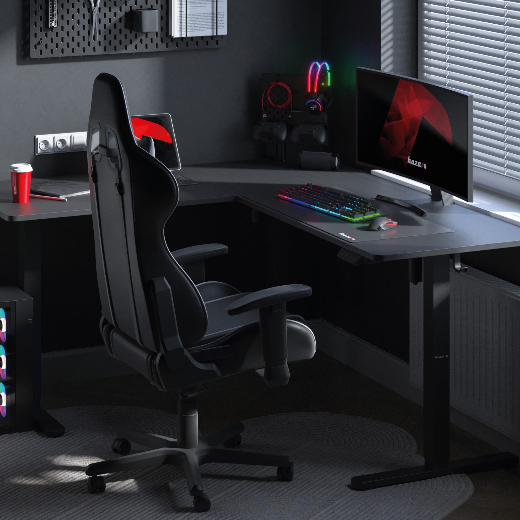Huzaro Hero 9.5 Elektrický rohový stůl 160 cm 
