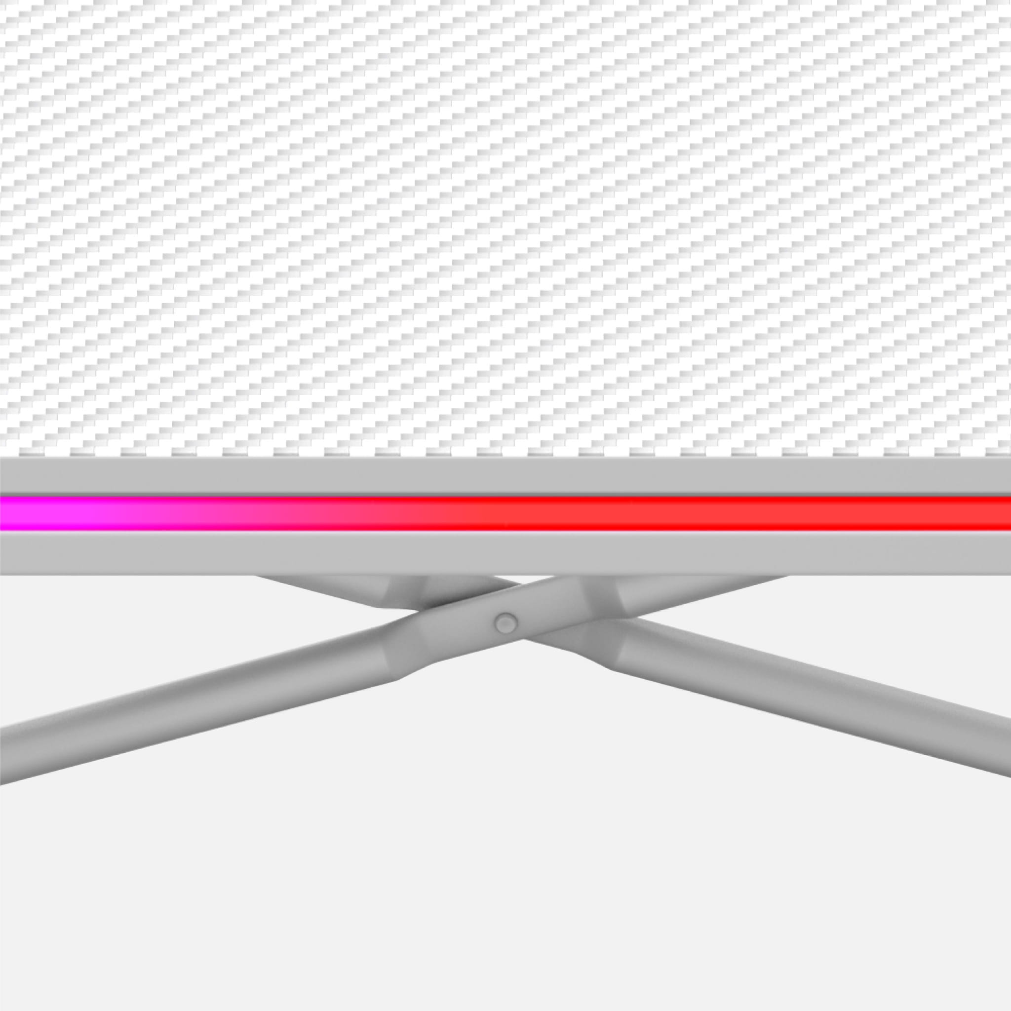 Herní stůl Huzaro Hero 1.7 RGB bílý 120 cm 