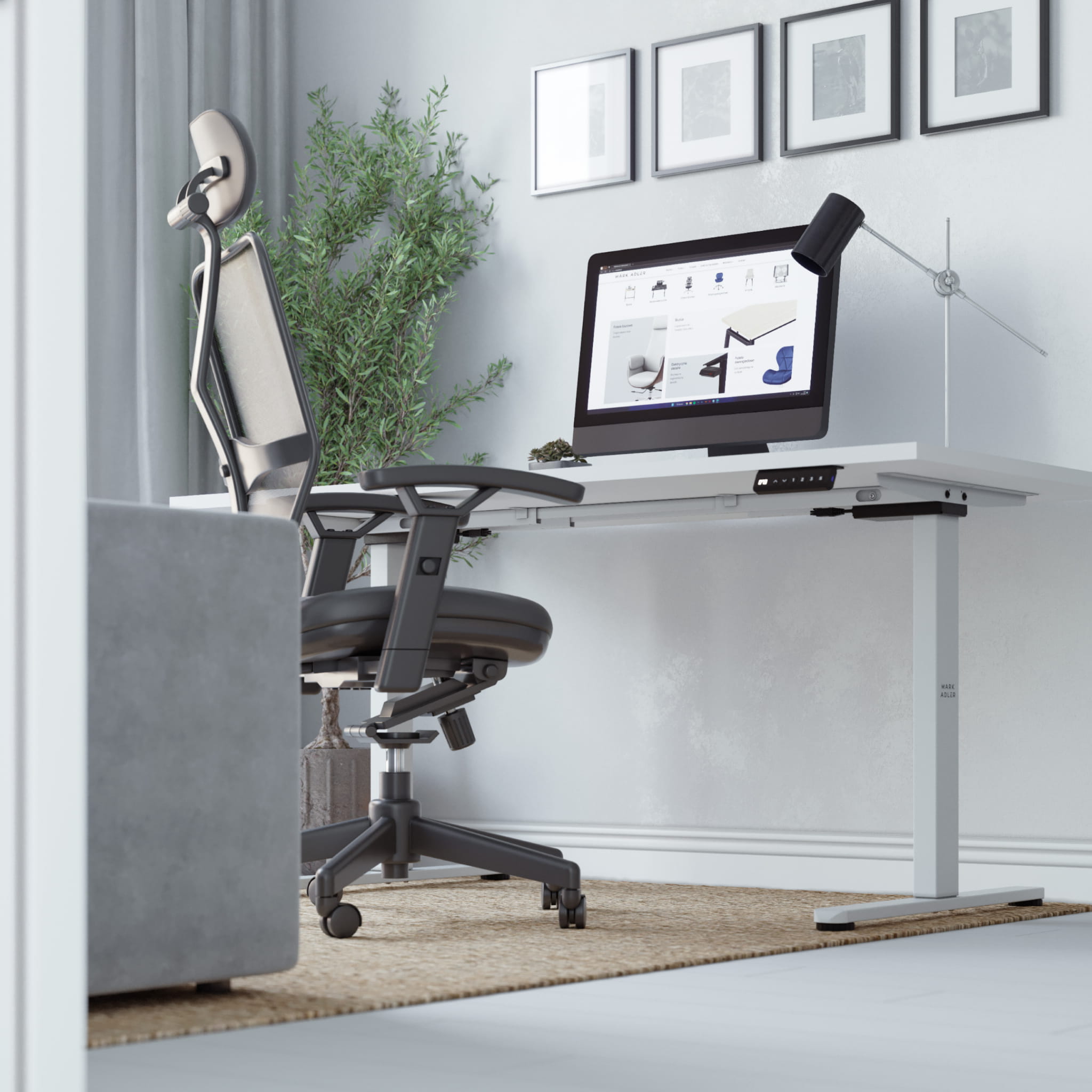 Elektrický stůl Mark Adler Xeno 4.5 White s dvojitým motorem 