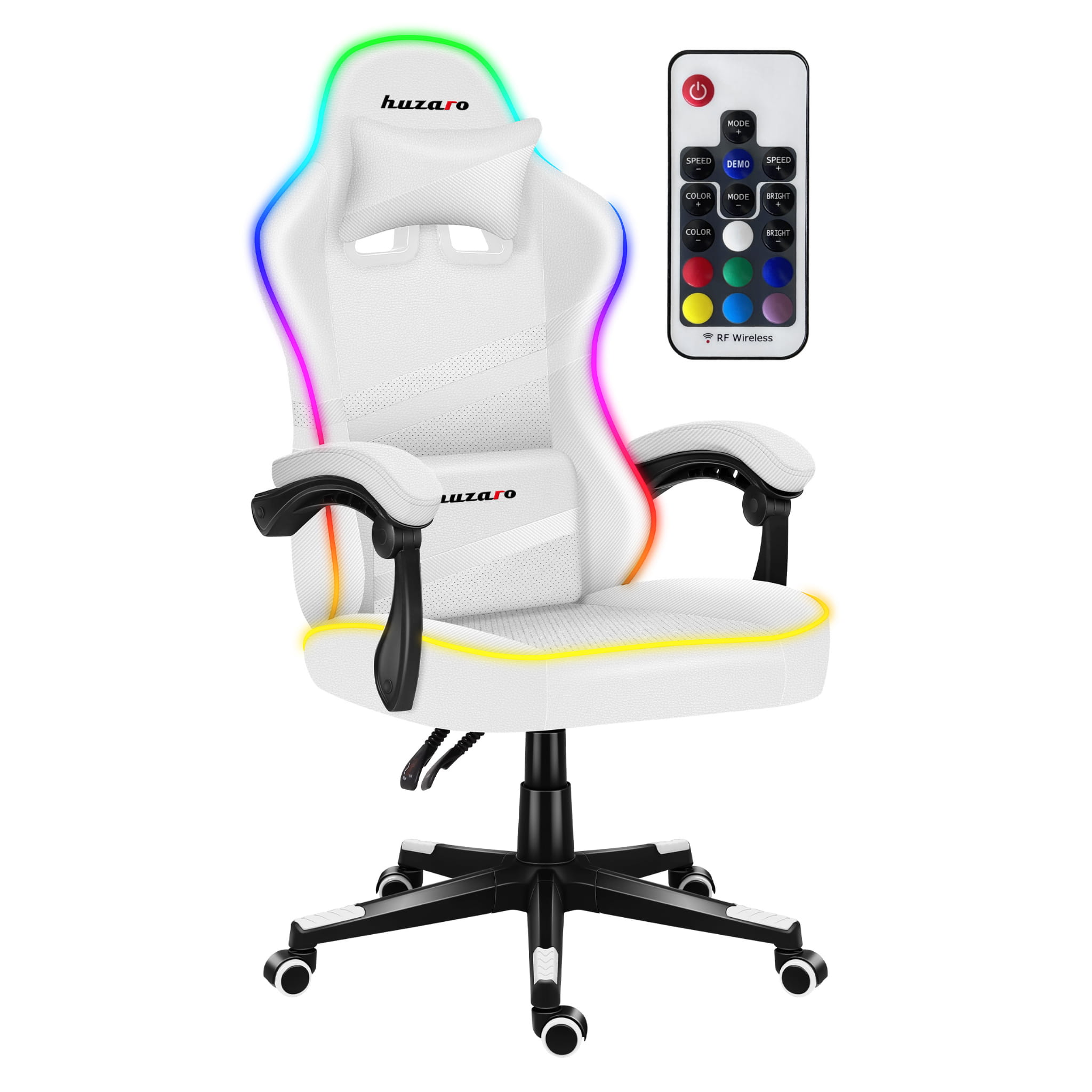 Herní židle HUZARO FORCE 4.4 RGB bílá 