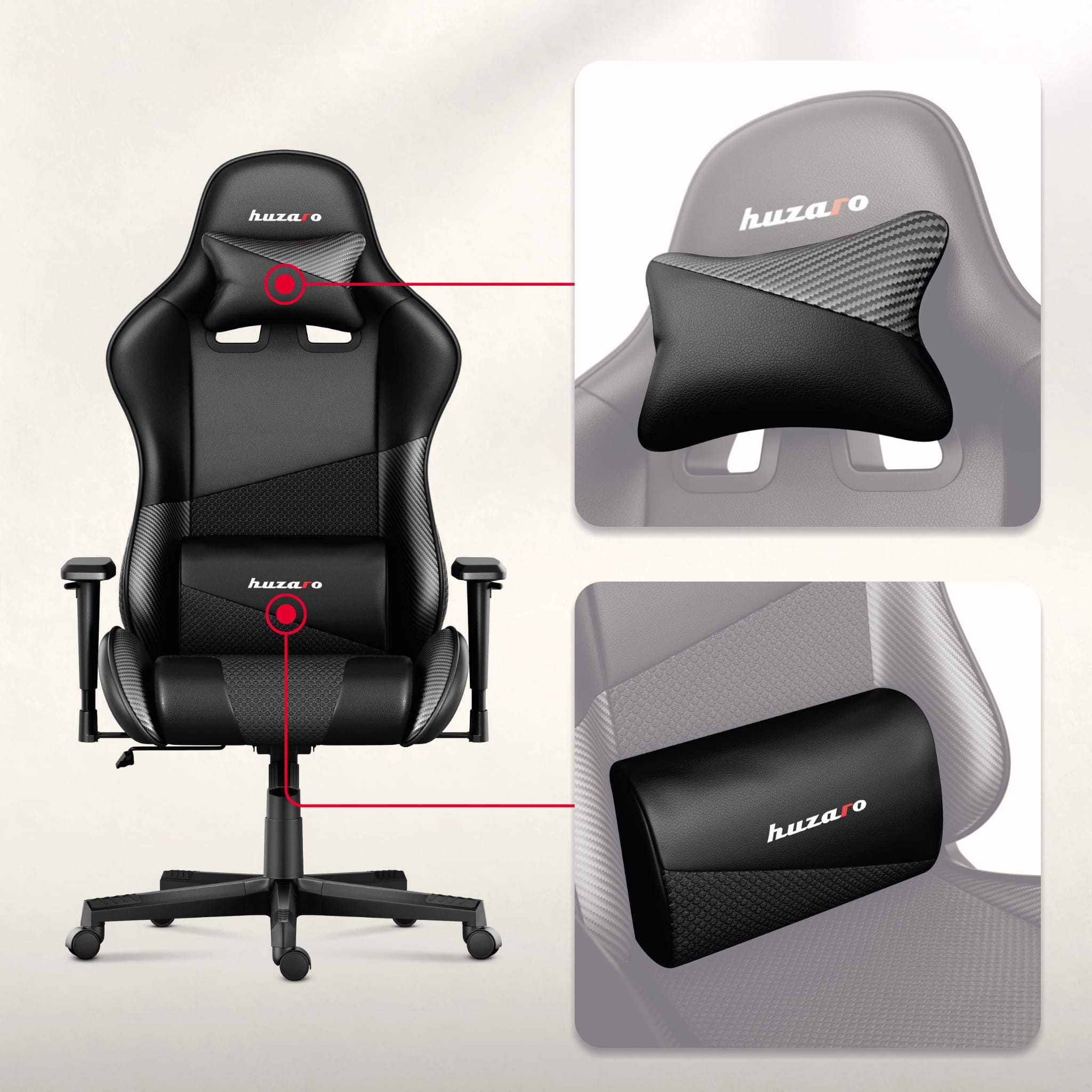 Herní židle HUZARO FORCE 6.2 Carbon 