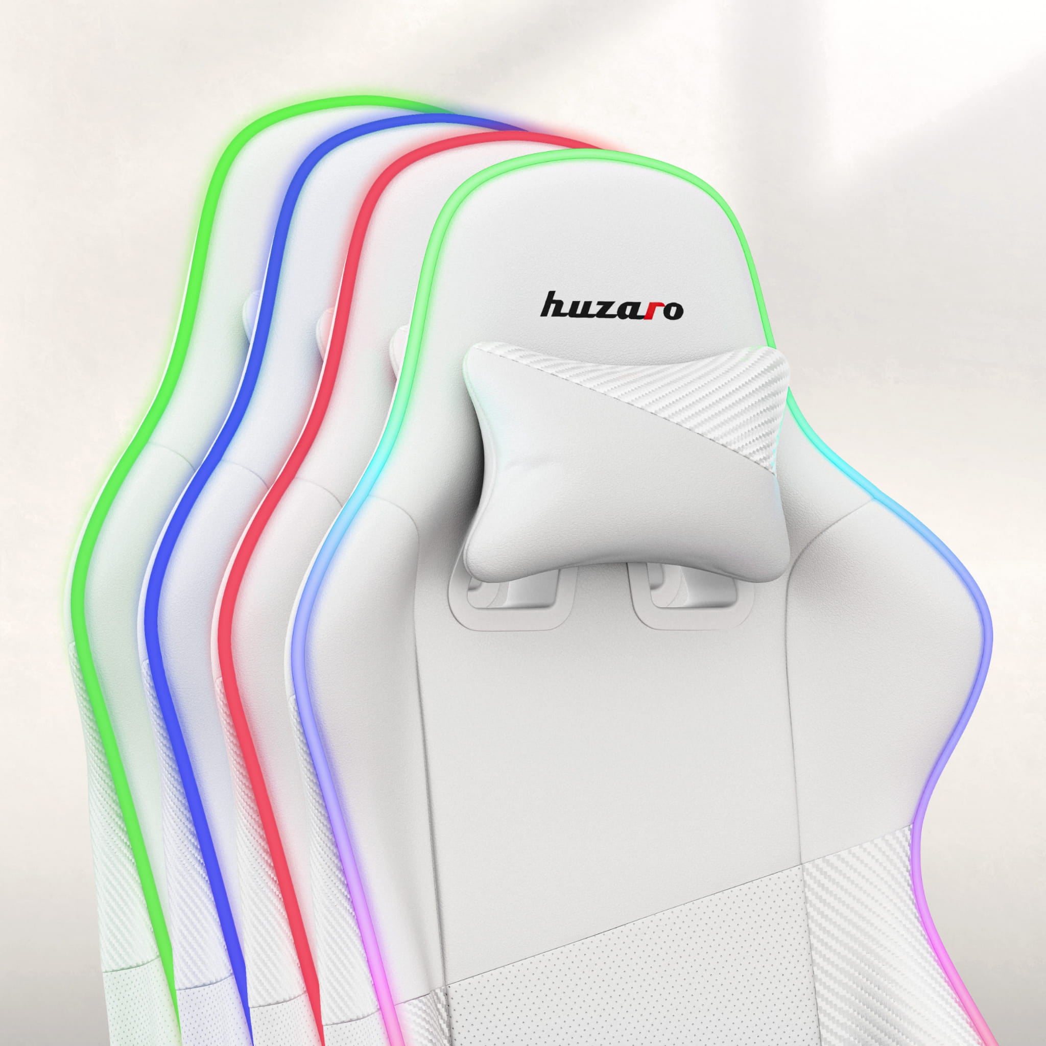 Herní židle HUZARO FORCE 6.2 s bílým RGB LED podsvícením 