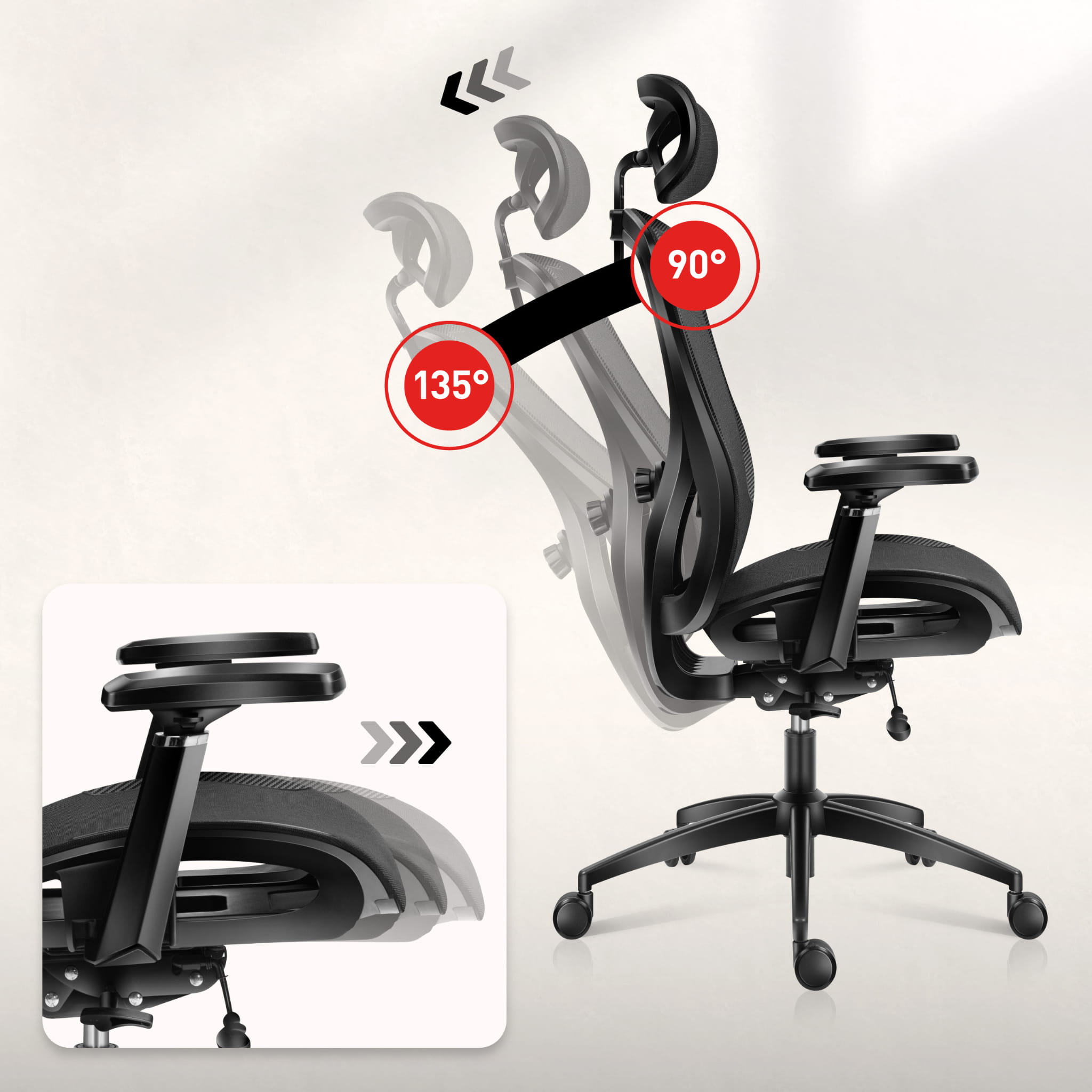 Herní židle Huzaro Combat 7.3 Black Mesh 