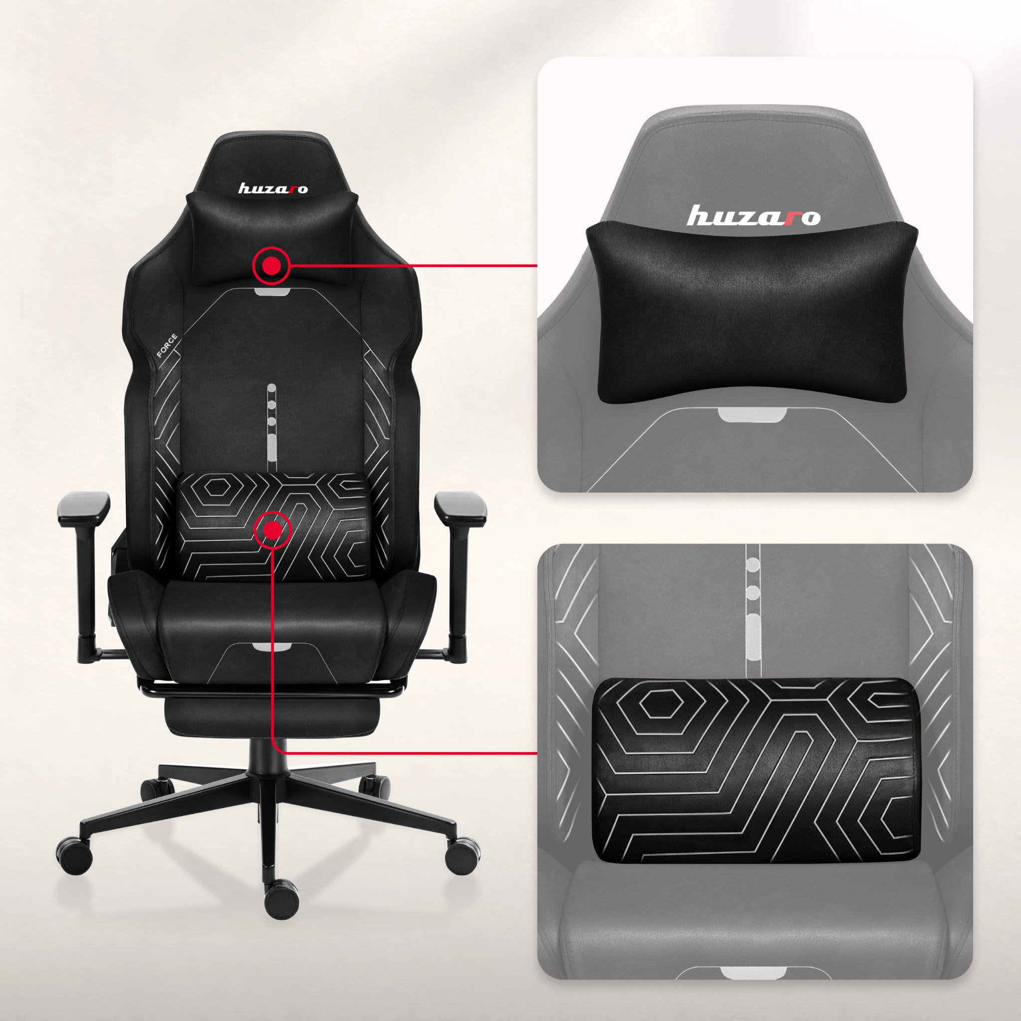 Herní židle HUZARO FORCE 8.1 černá 