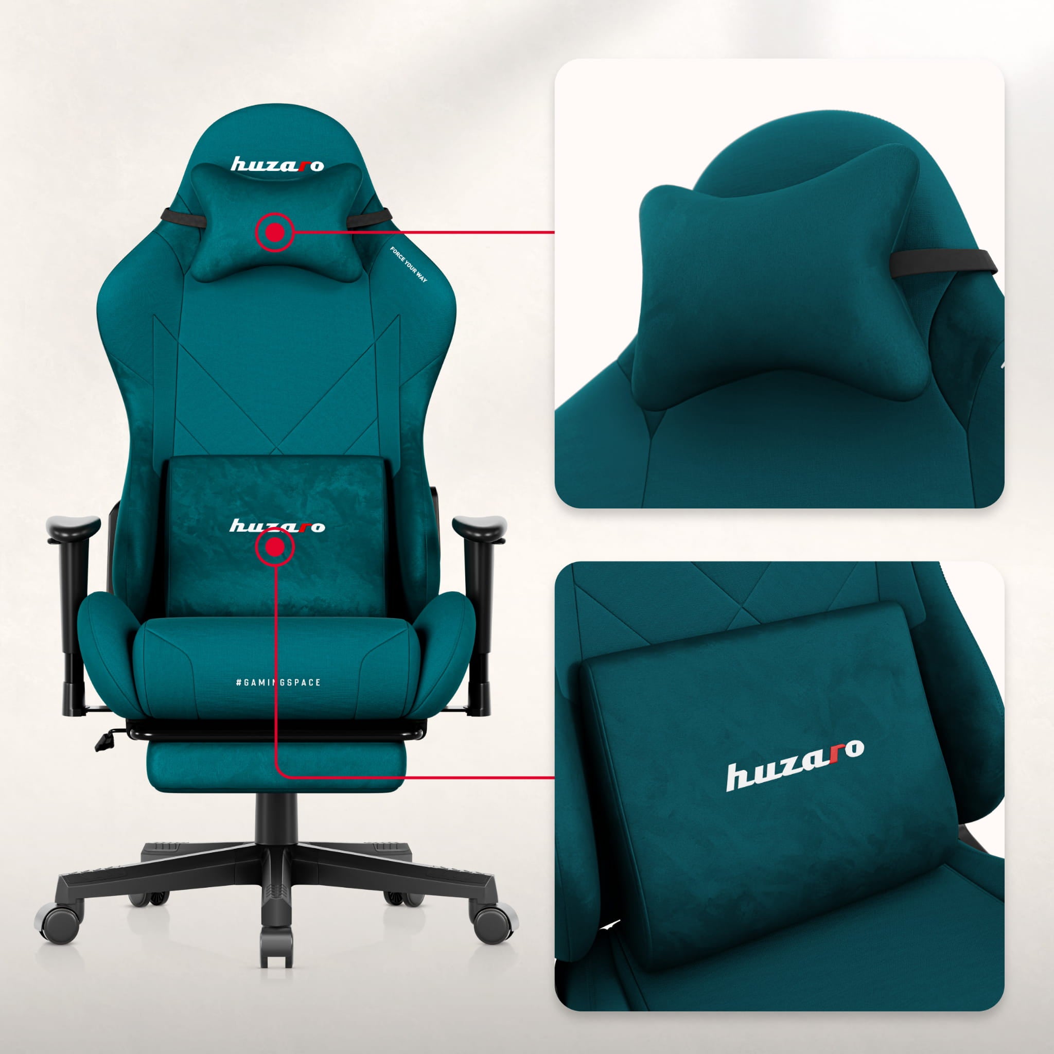 Herní židle Huzaro Force 5.7 Teal