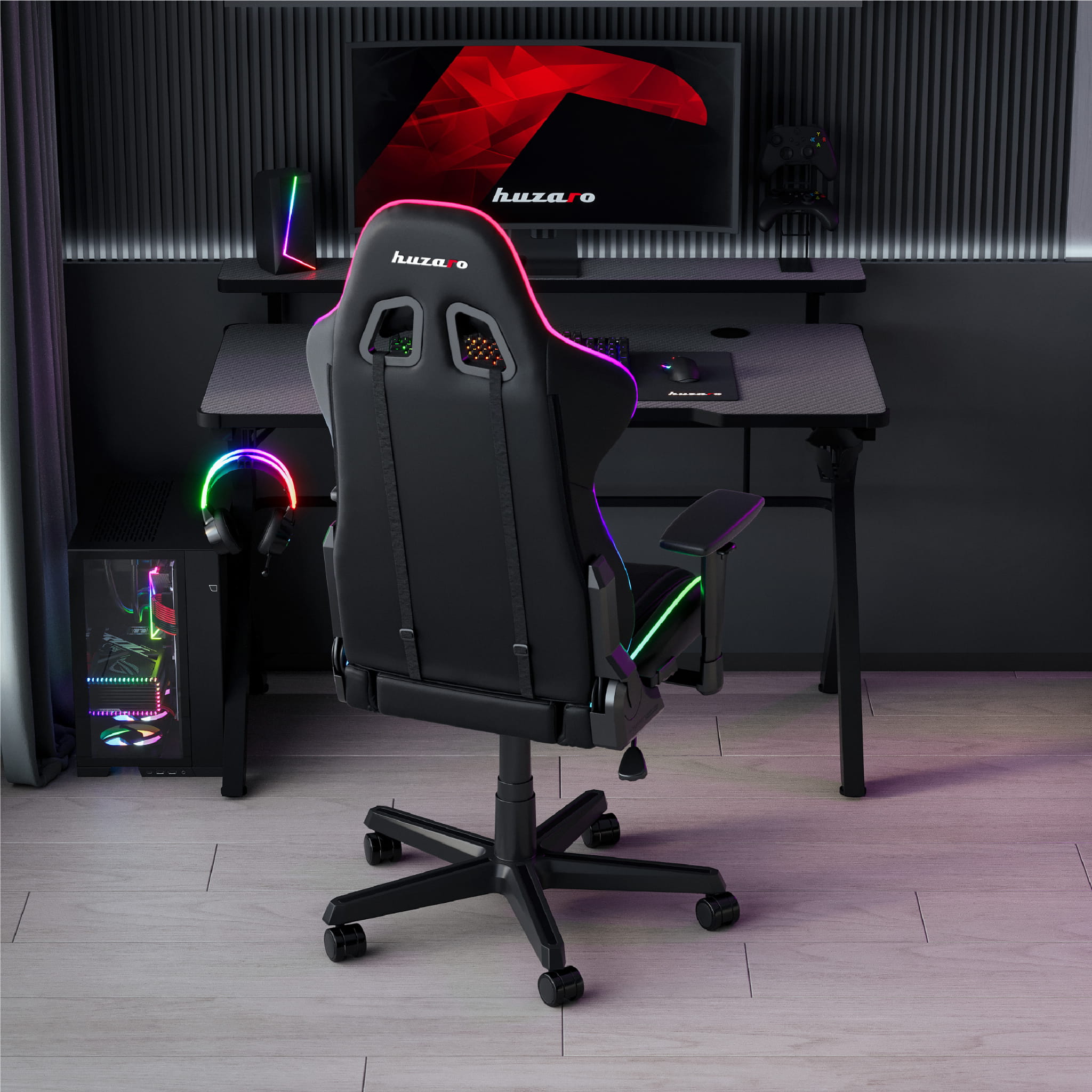 Herní stůl Huzaro Hero 5.0 RGB LED 120 cm 