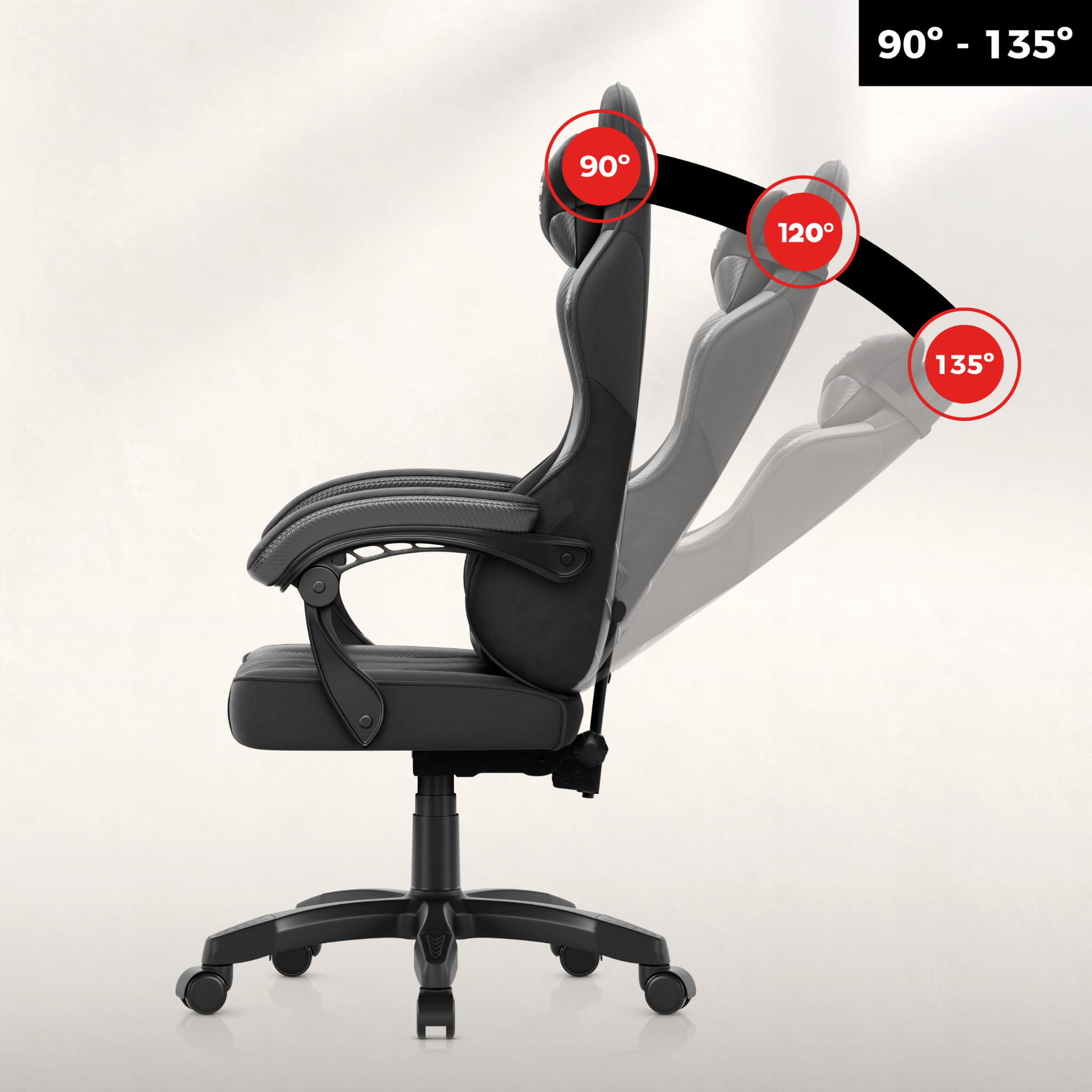 Herní židle Huzaro Force 2.7 Black Carbon Velvet 