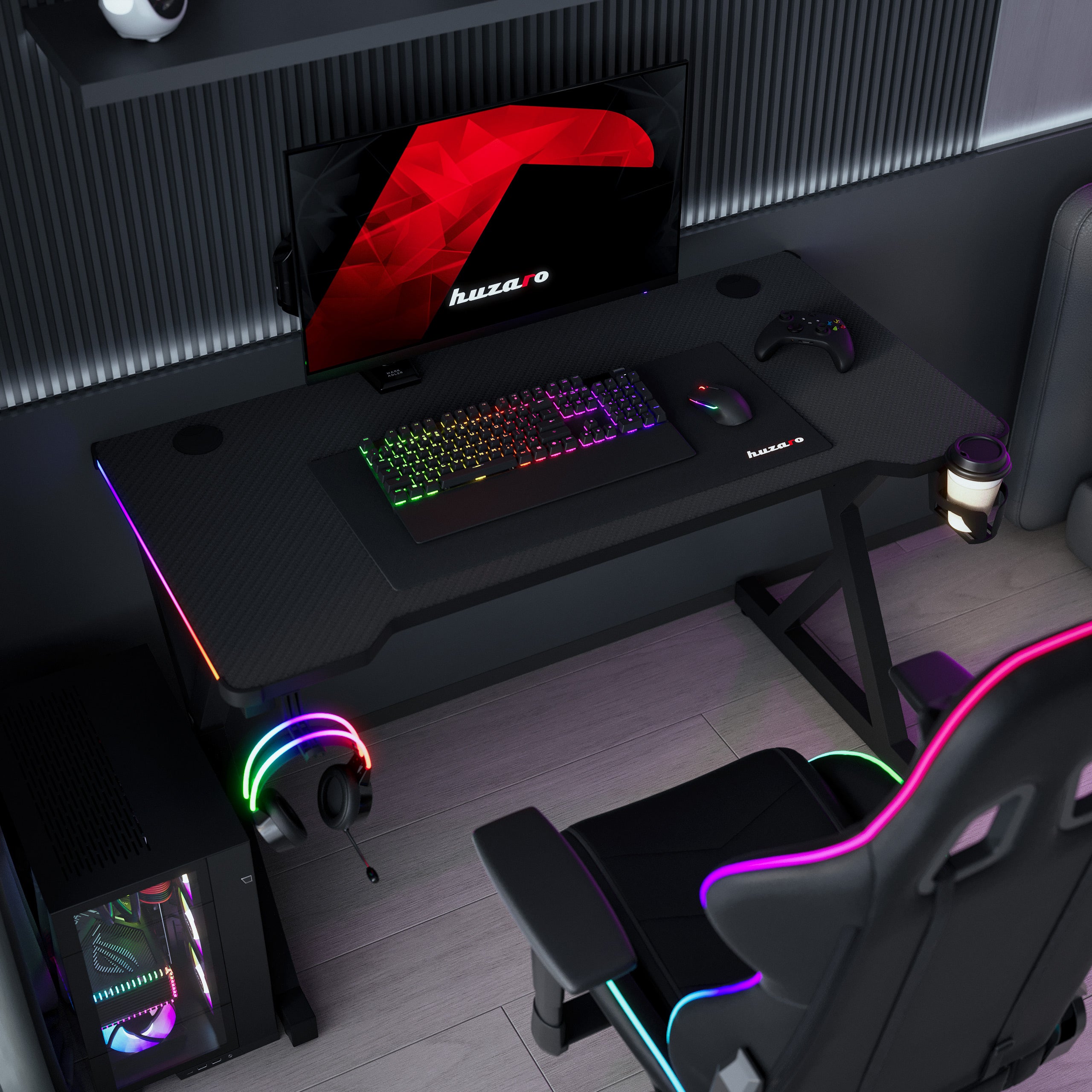 Herní stůl LED Huzaro Hero 2.3 RGB 120 cm