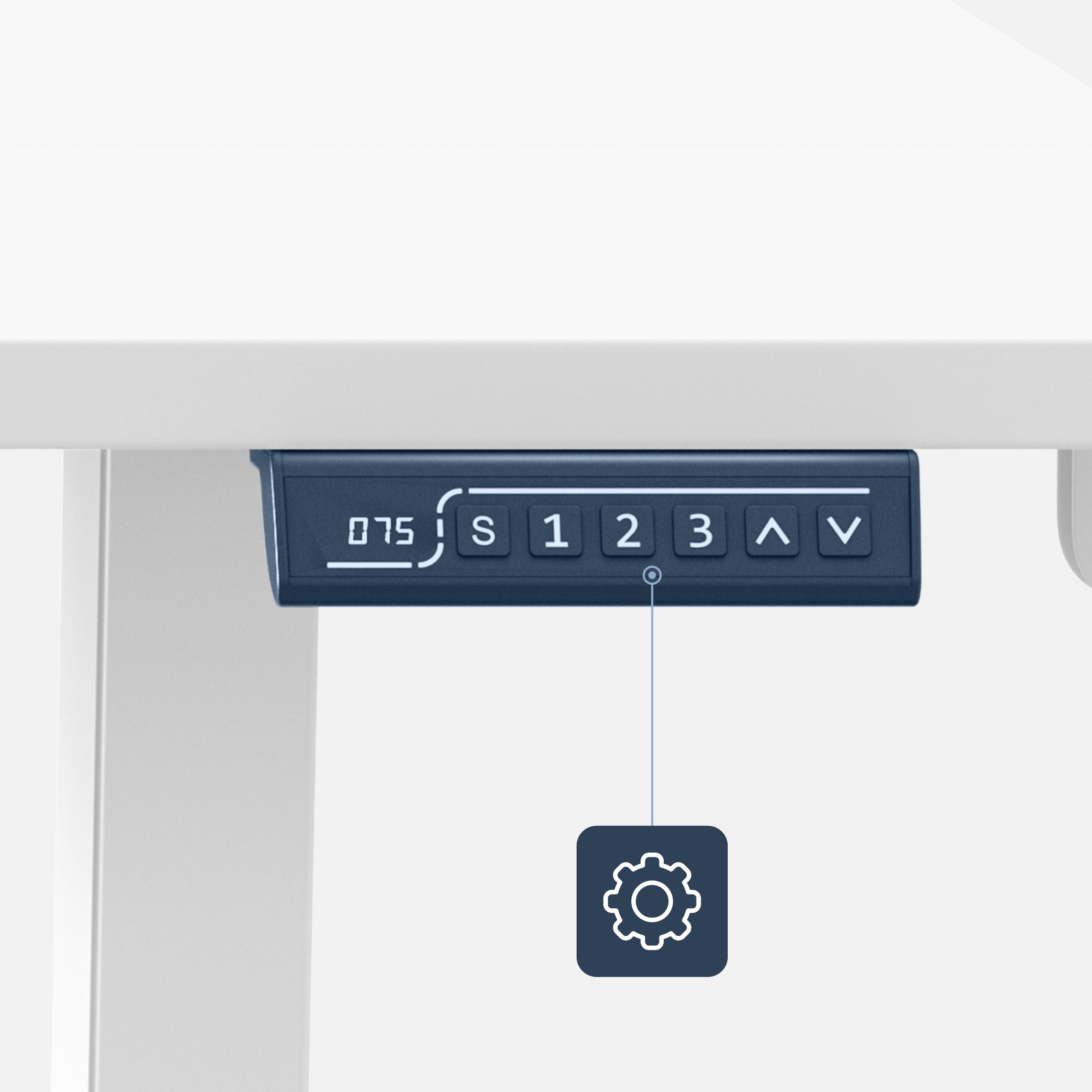 Mark Adler Leader 7.6 bílý elektrický stůl 160 cm 