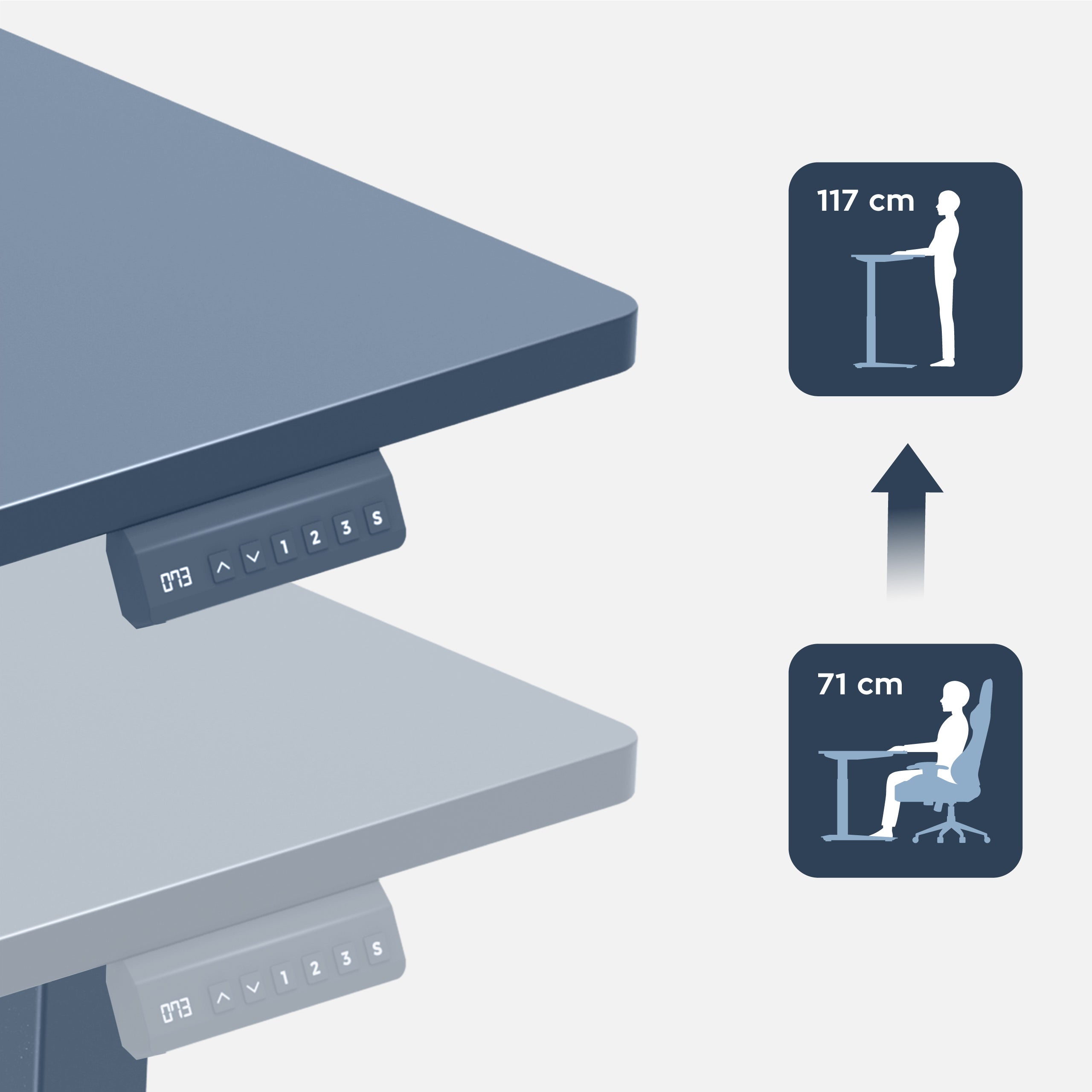 Mark Adler Leader 9.3 bílý elektrický stůl 160 cm 
