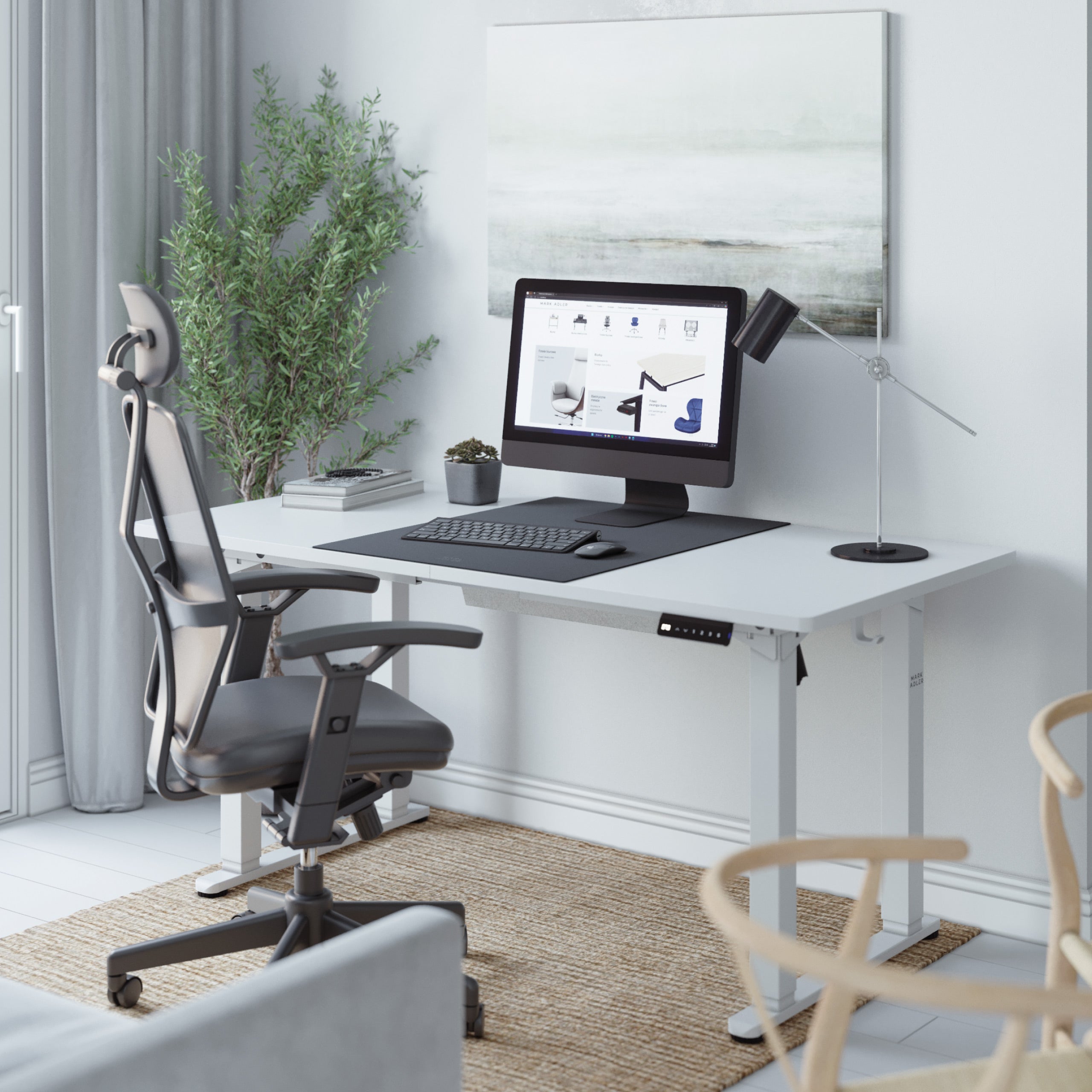 Mark Adler Leader 9.3 bílý elektrický stůl 160 cm 