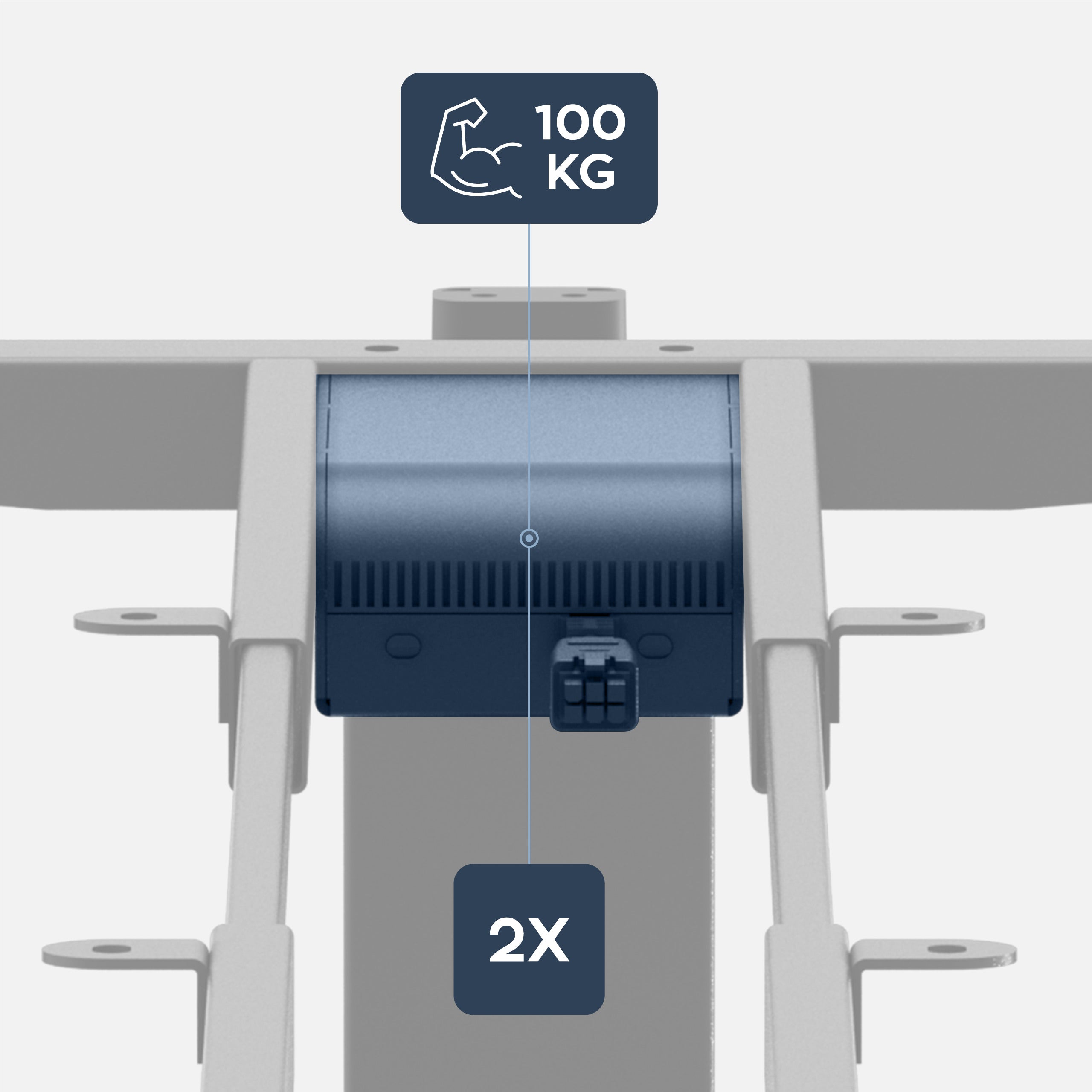 Elektrický stůl Mark Adler Xeno 4.5 Black s dvojitým motorem 