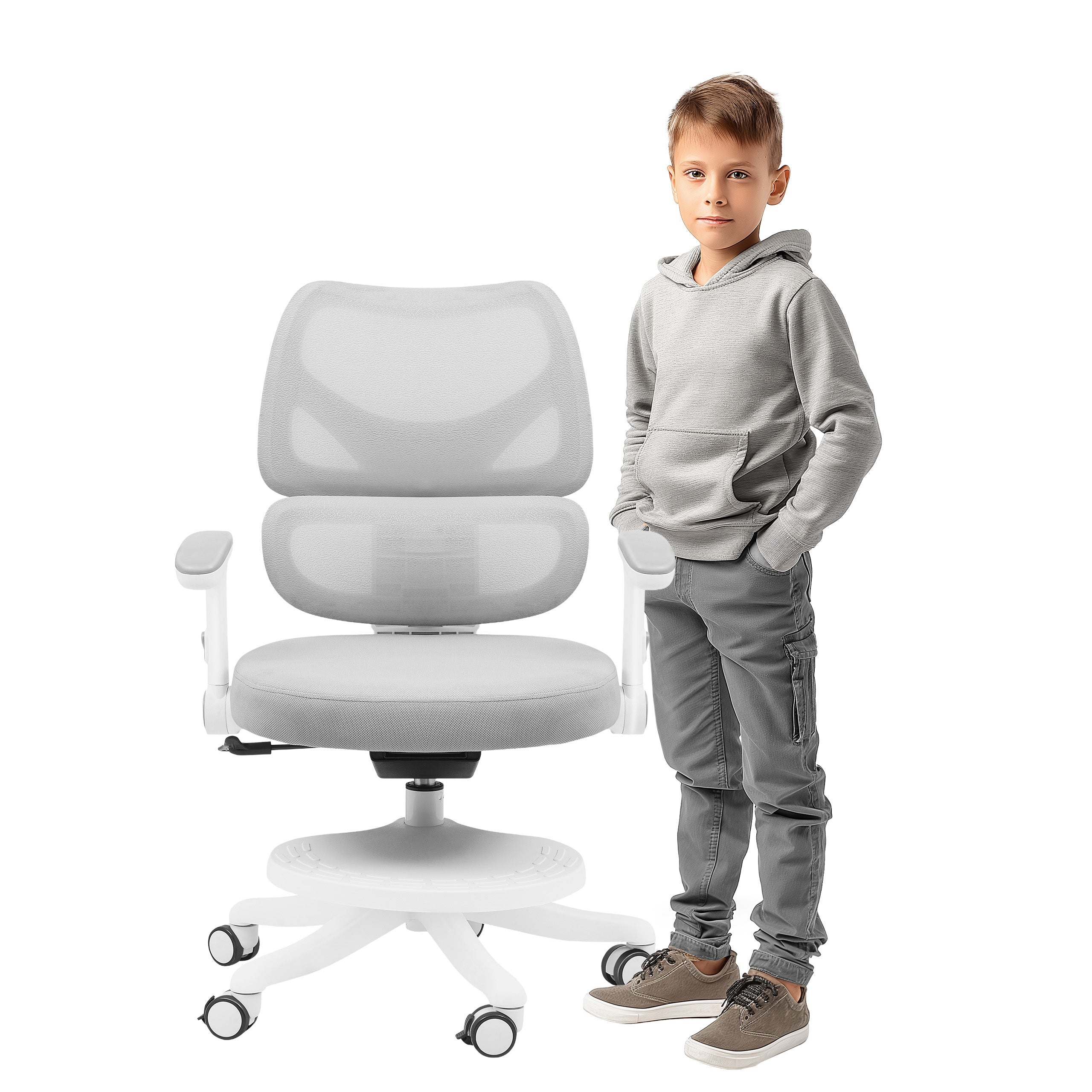 Otočná židlička Mark Adler Junior 5.3 šedá pro děti