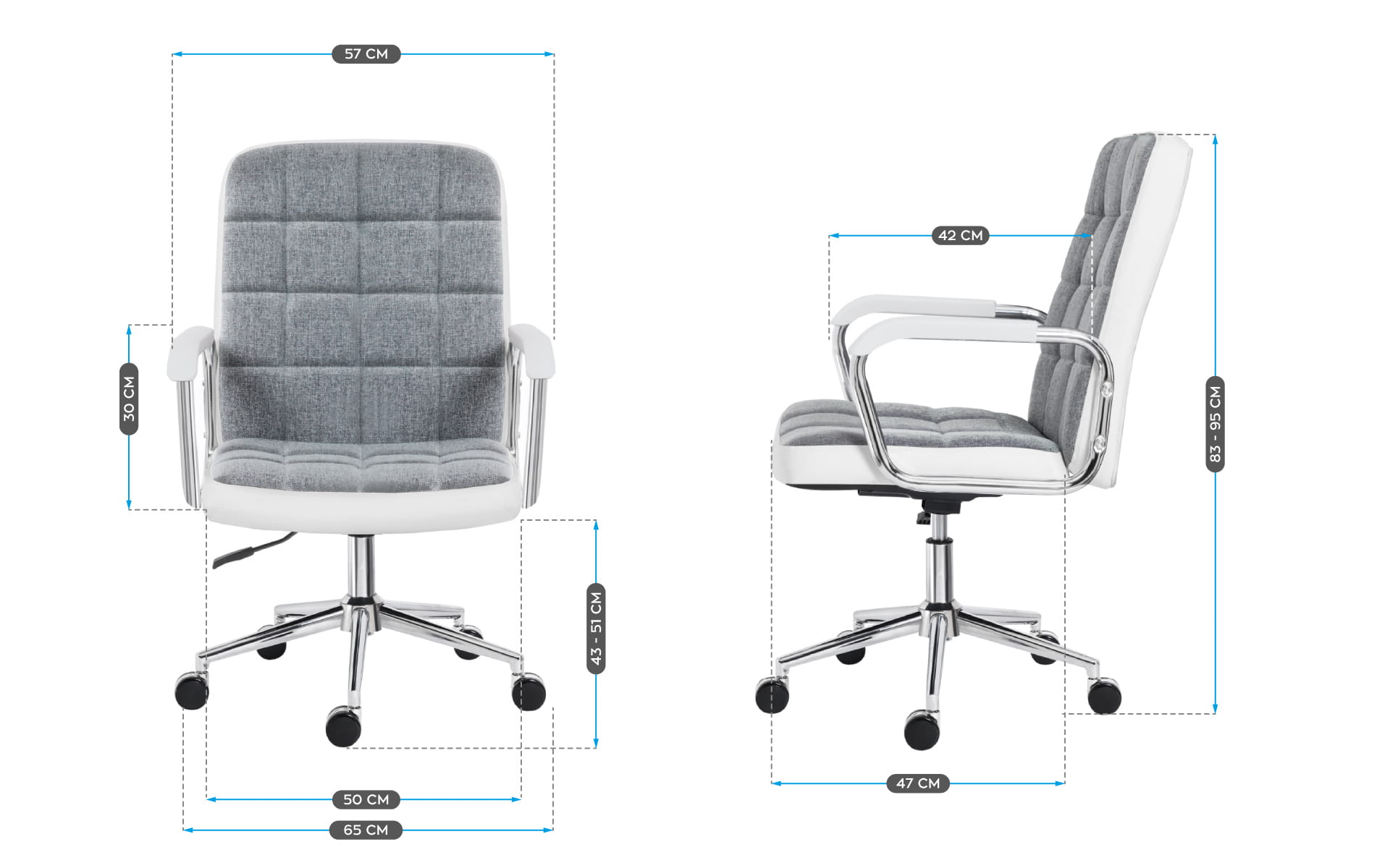 Kancelářská židle MARK ADLER FUTURE 4.0 šedá síťovina 