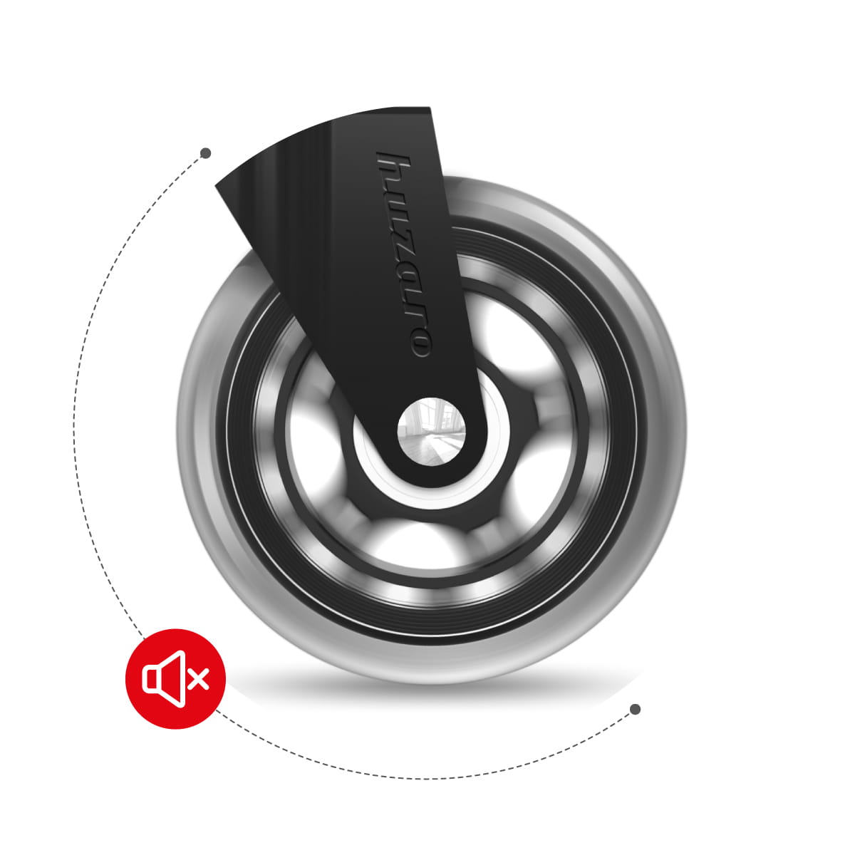 Kolečka Casters 2.0 Černá kolečka na židli 