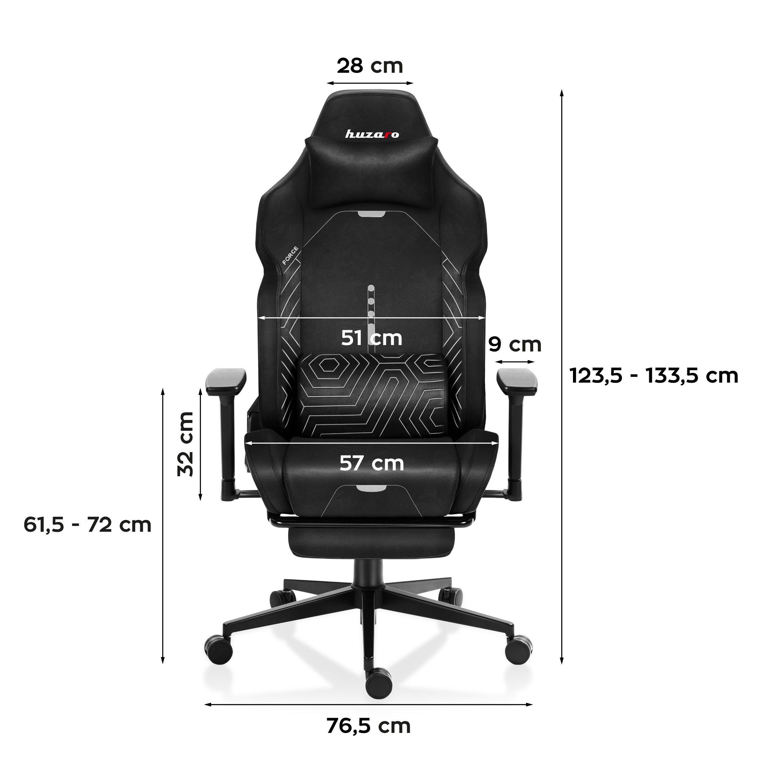 Herní židle HUZARO FORCE 8.1 černá 