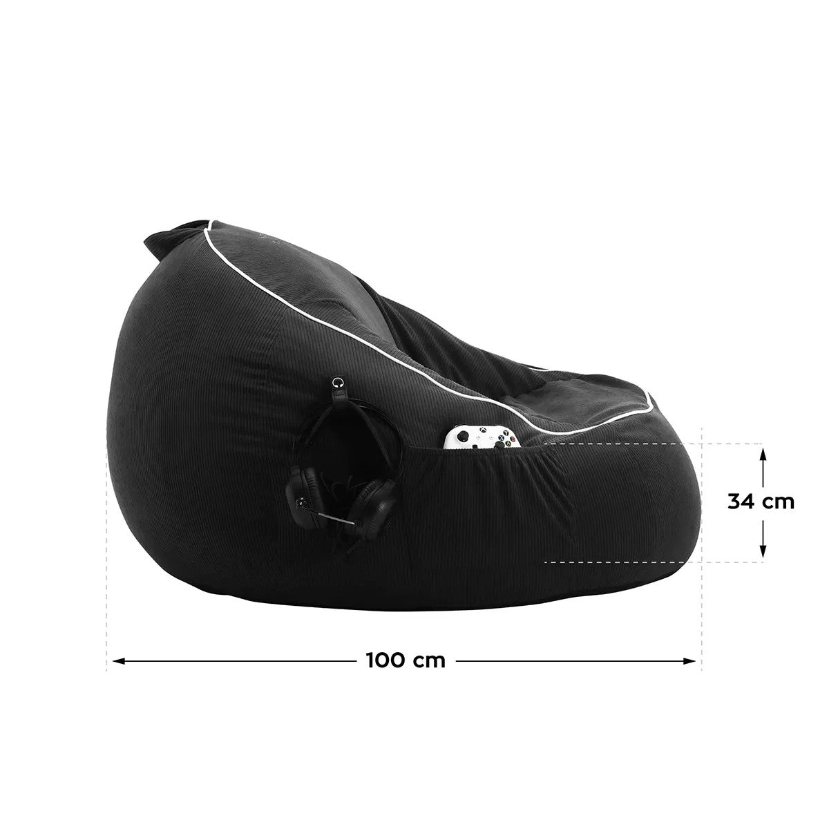 Pohodlný manšestrový puf Mark Adler 