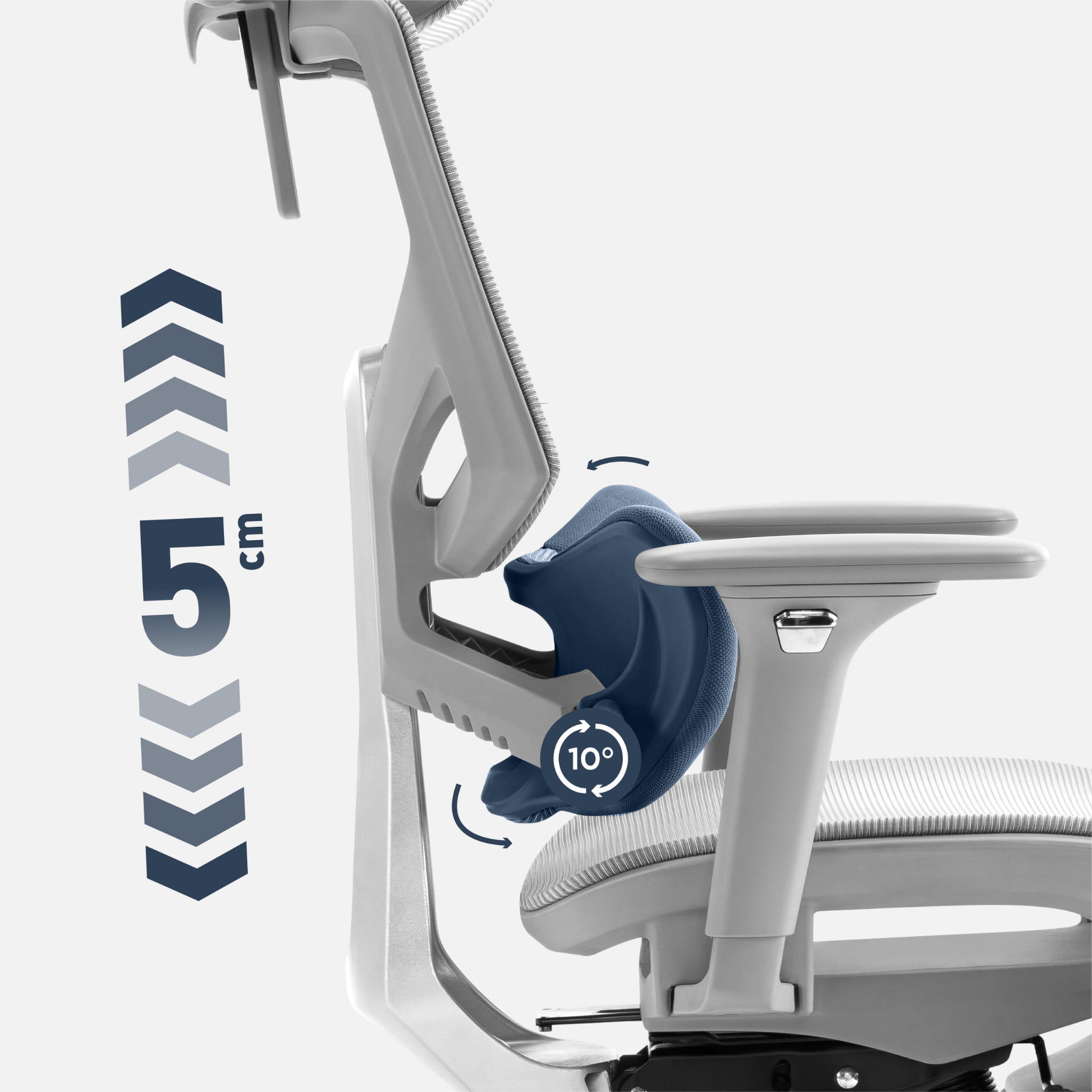 Ergonomická židle Mark Adler Expert 8.7 šedá síťovina 