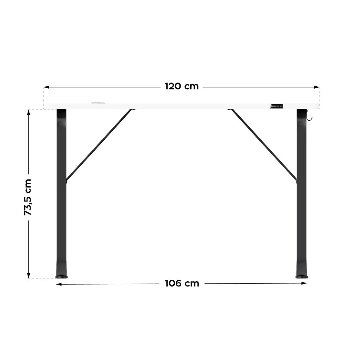Herní stůl Huzaro Hero 1.5 bílý 120 cm 