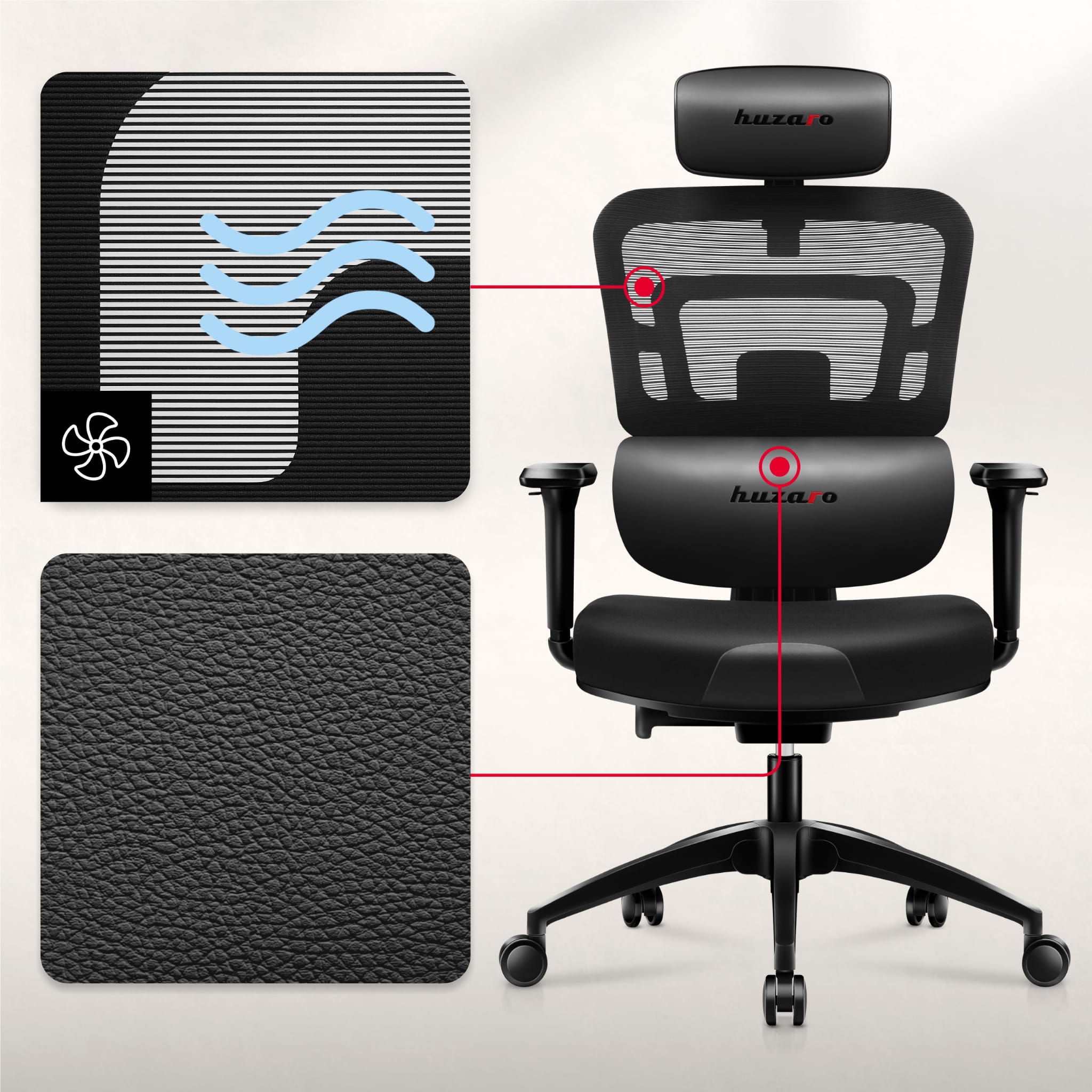 Herní židle Huzaro Combat 7.0 černá 