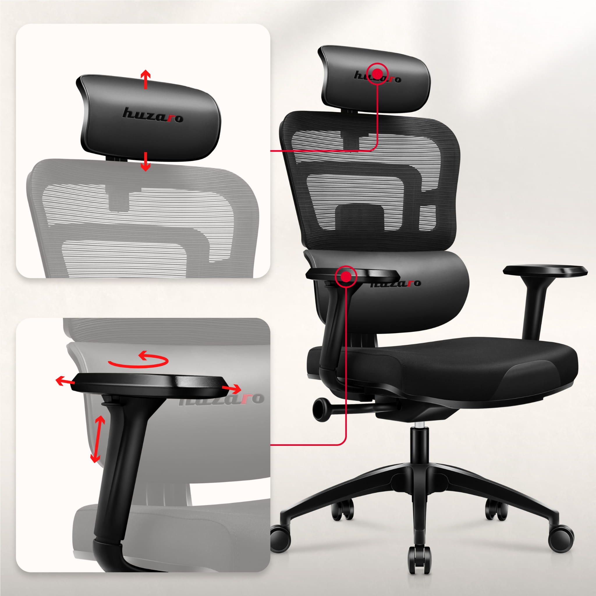 Herní židle Huzaro Combat 7.0 černá 