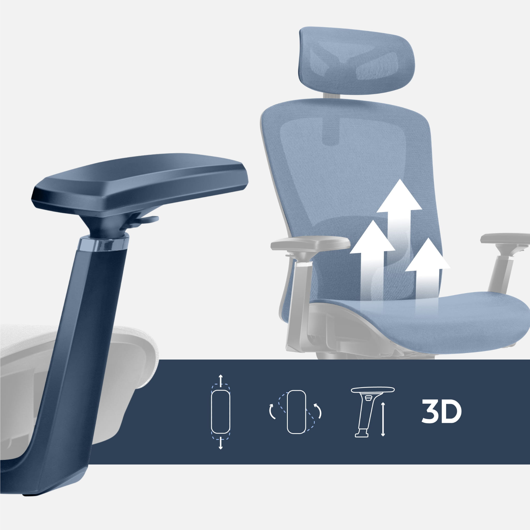 Ergonomická židle Mark Adler Expert 5.3 šedá síťovina 