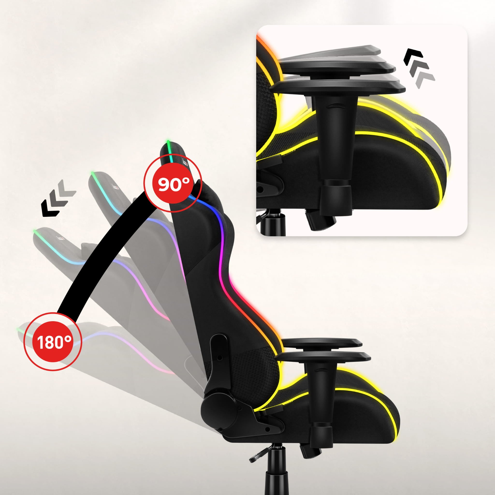 Herní židle Huzaro FORCE 6.3 RGB MESH 