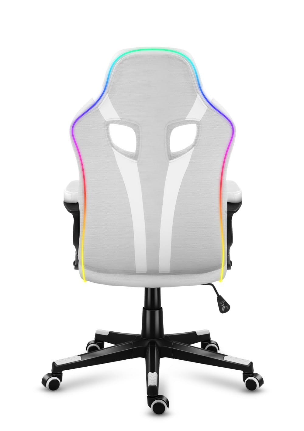 Herní židle Huzaro Force 2.5 RGB s bílým síťovaným podsvícením 