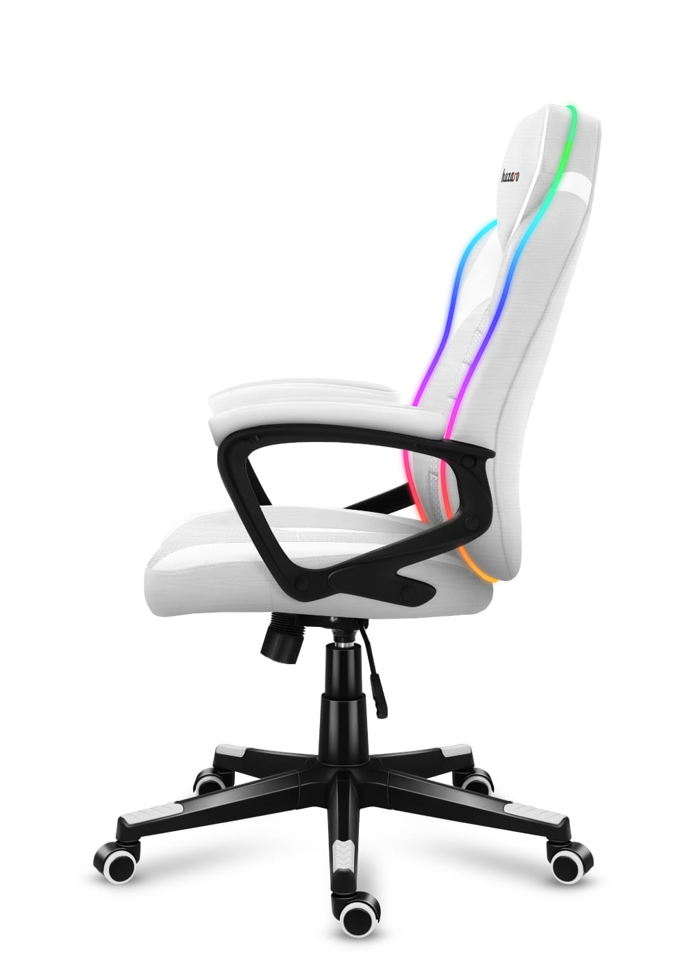 Herní židle Huzaro Force 2.5 RGB s bílým síťovaným podsvícením 