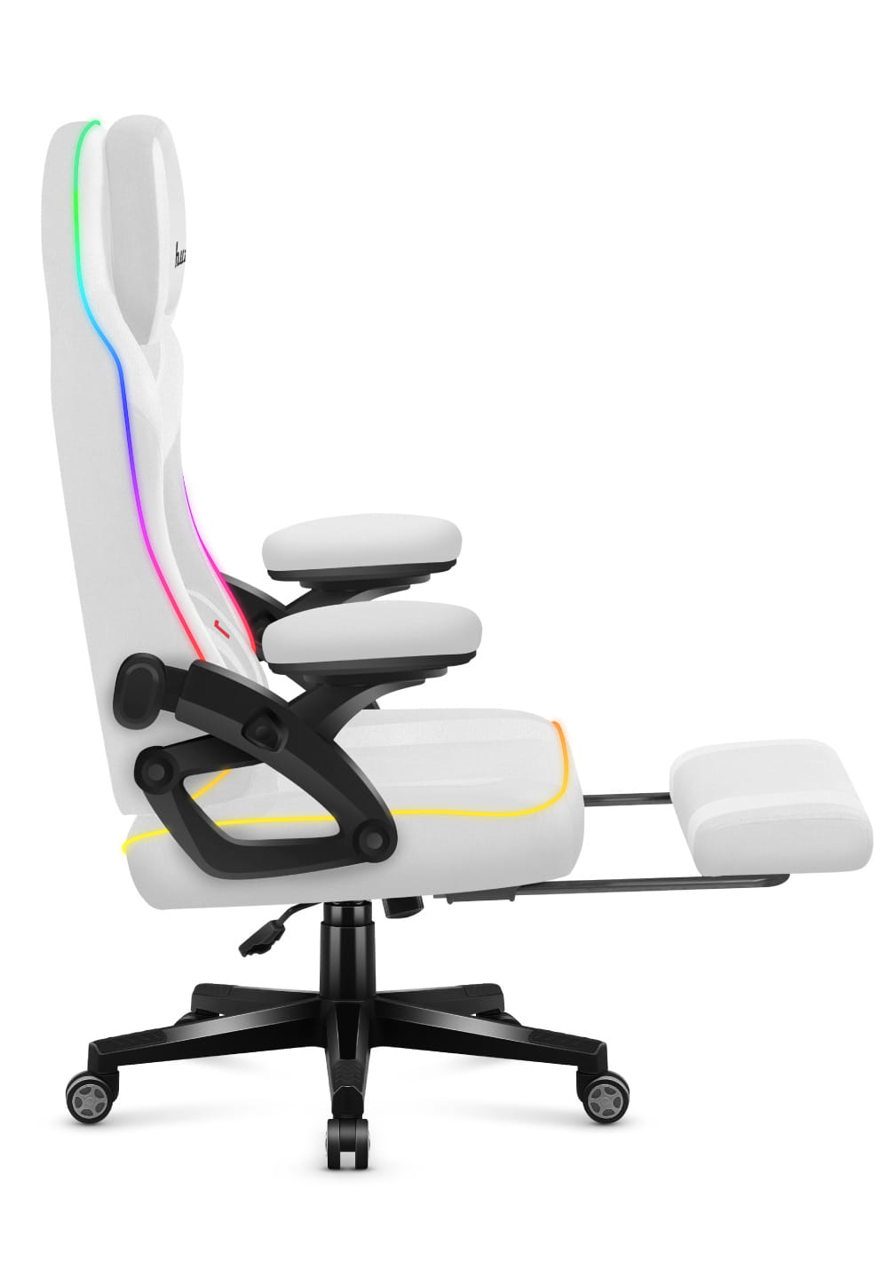 Chytrá herní židle Huzaro Force 4.6 s bílým RGB podsvícením