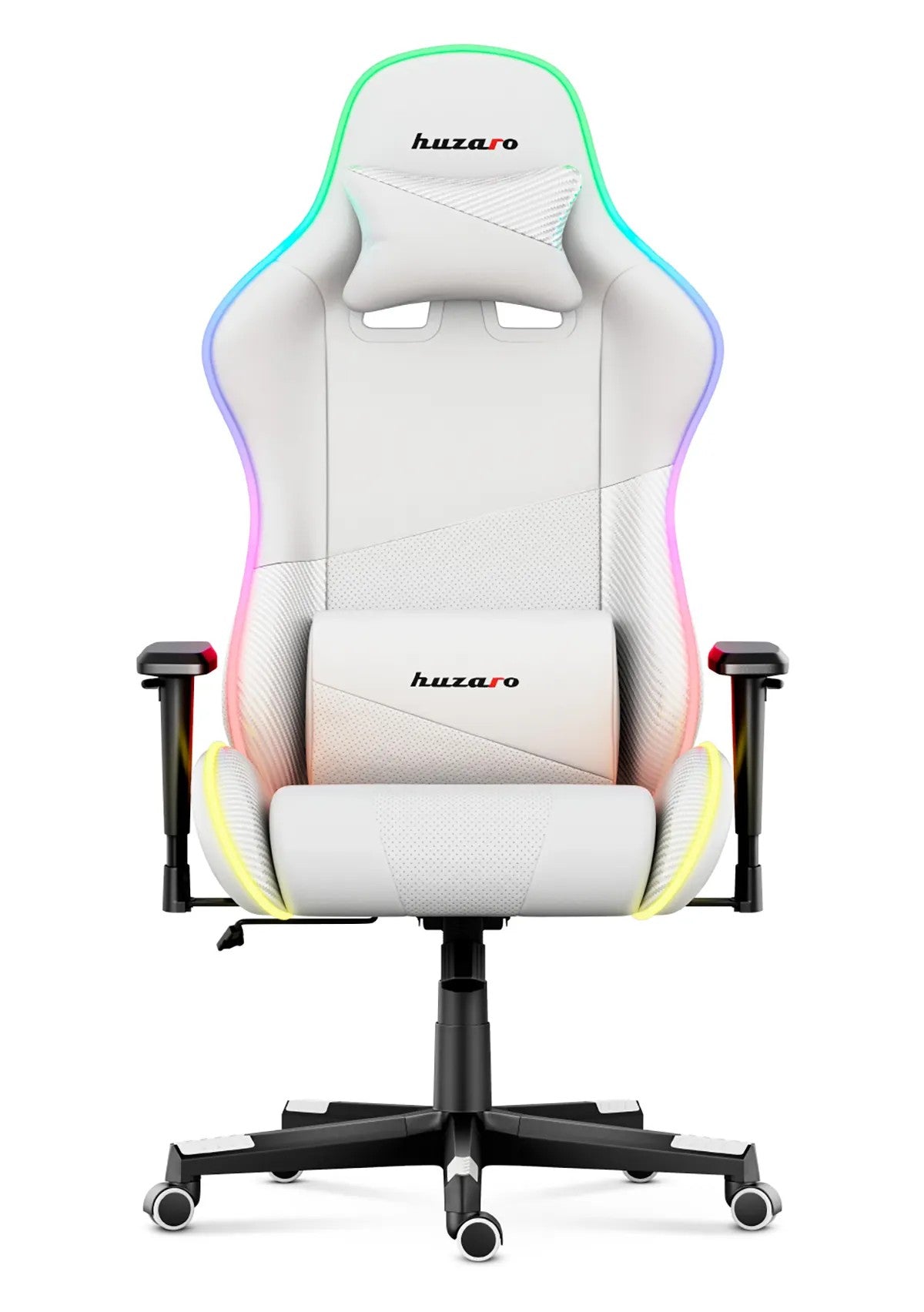 Herní židle HUZARO FORCE 6.2 s bílým RGB LED podsvícením 
