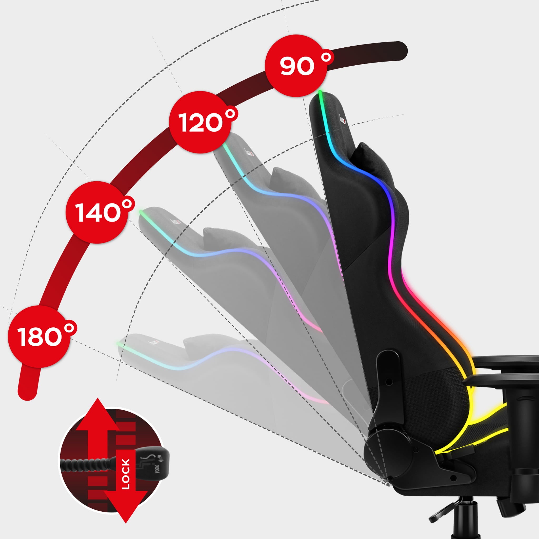 Herní židle Huzaro FORCE 6.3 RGB MESH 
