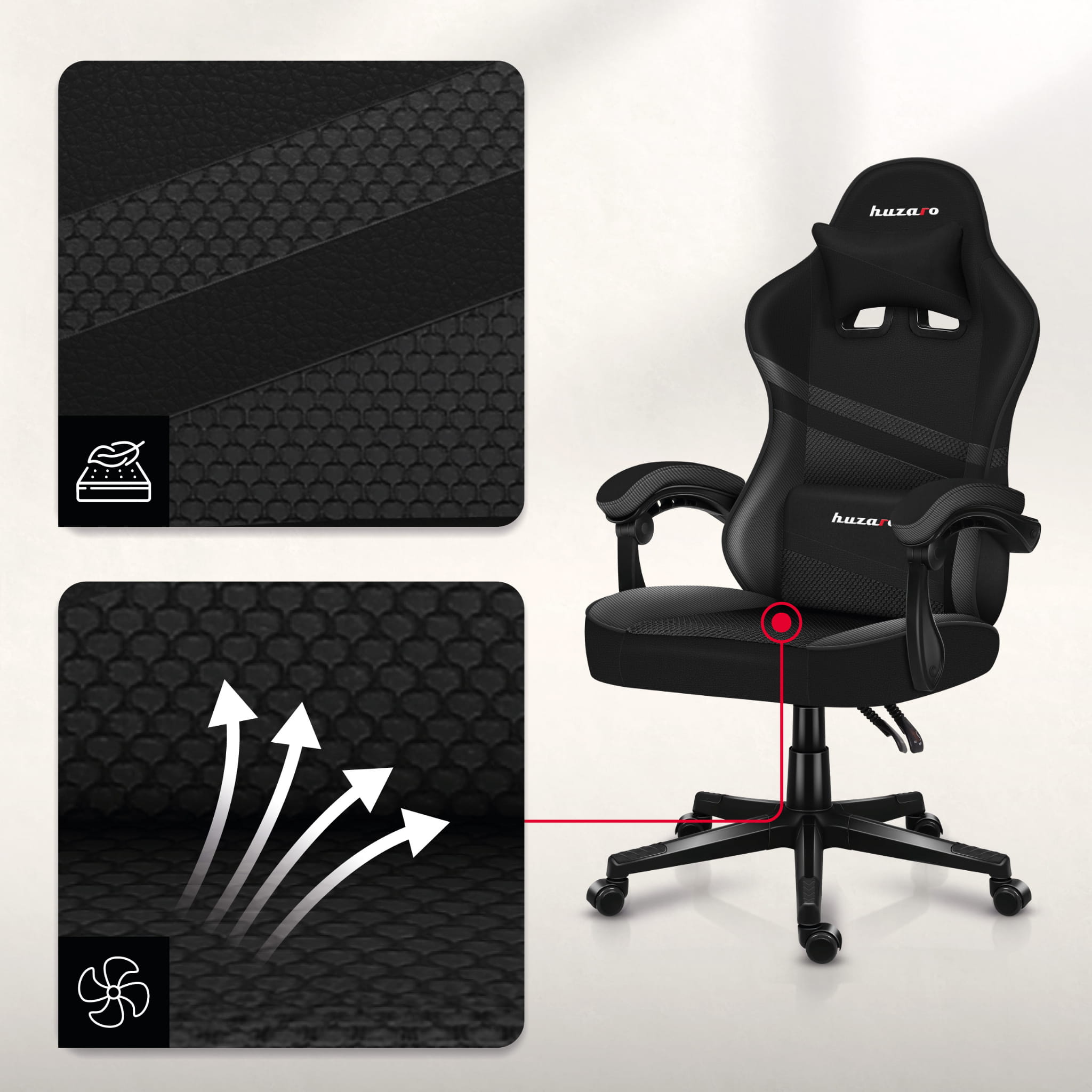 Herní židle HUZARO FORCE 4.4 Carbon 