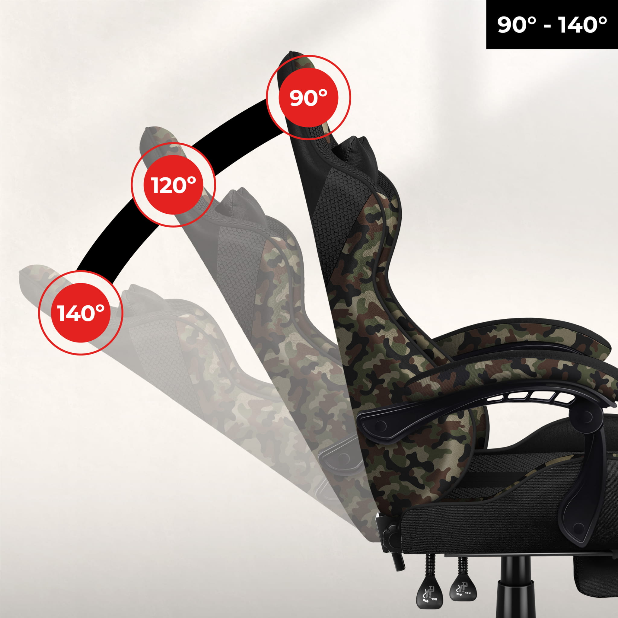 Herní židle Huzaro Force 4.7 Camo Mesh 