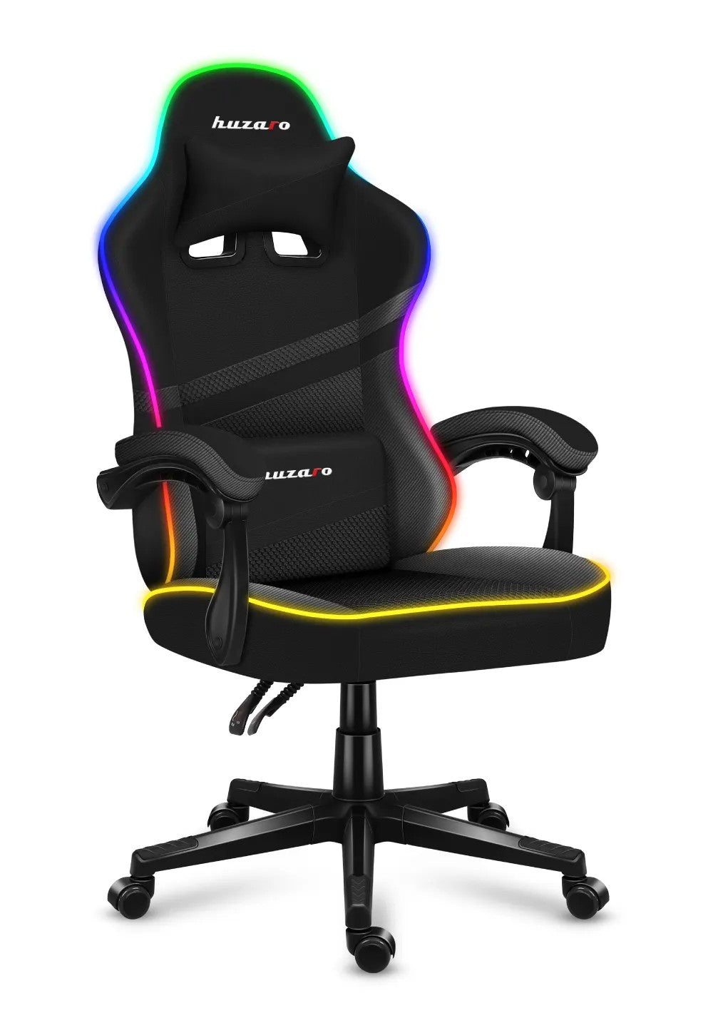 Herní židle Huzaro FORCE 4.4 RGB s černým síťovaným podsvícením 