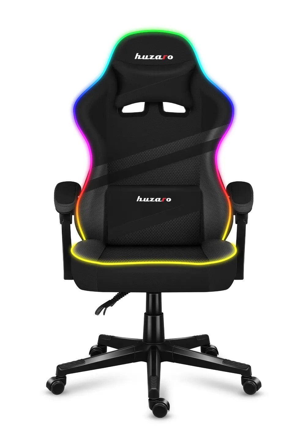 Herní židle Huzaro FORCE 4.4 RGB s černým síťovaným podsvícením 