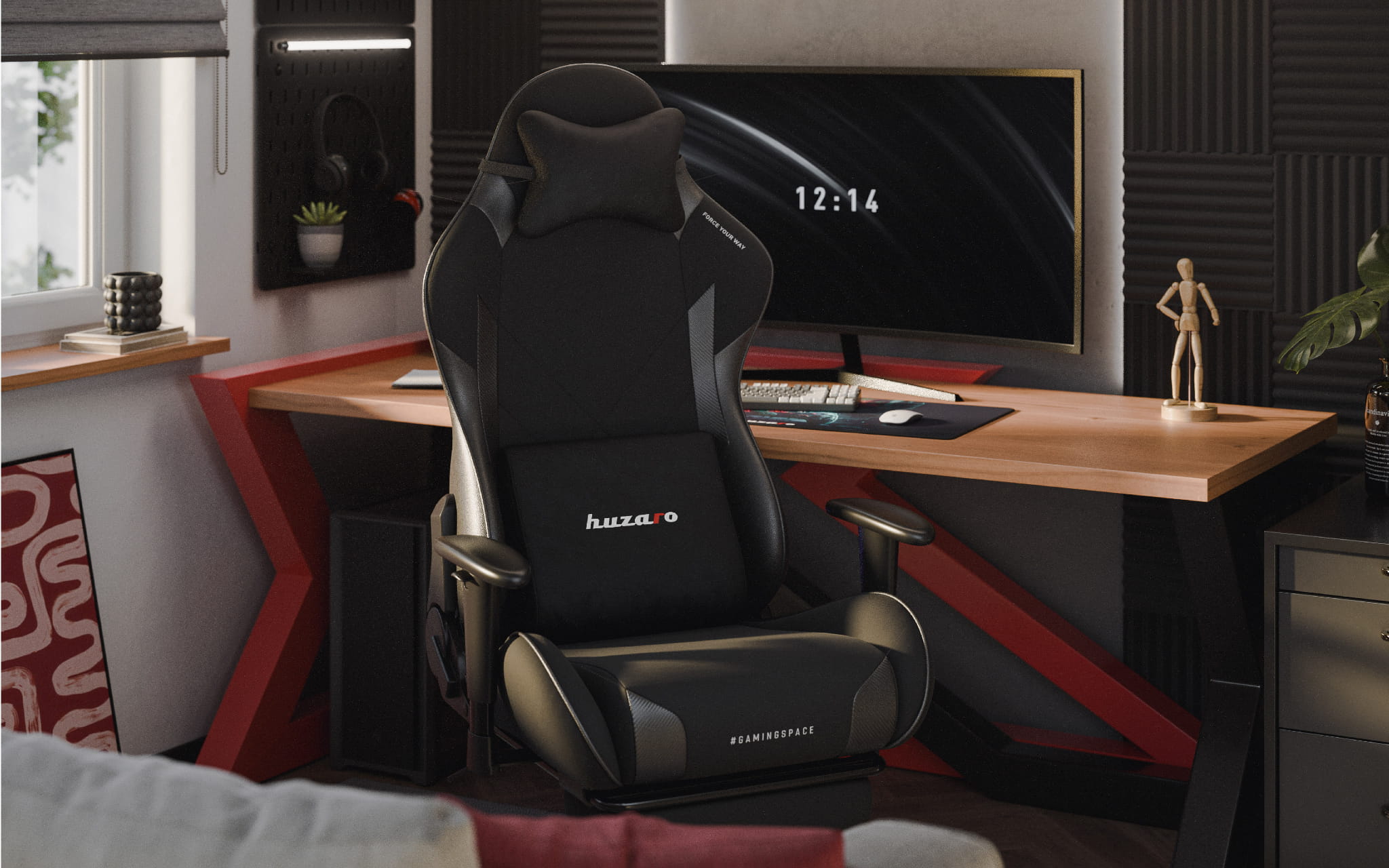 Herní židle HUZARO FORCE 7.6 černá 